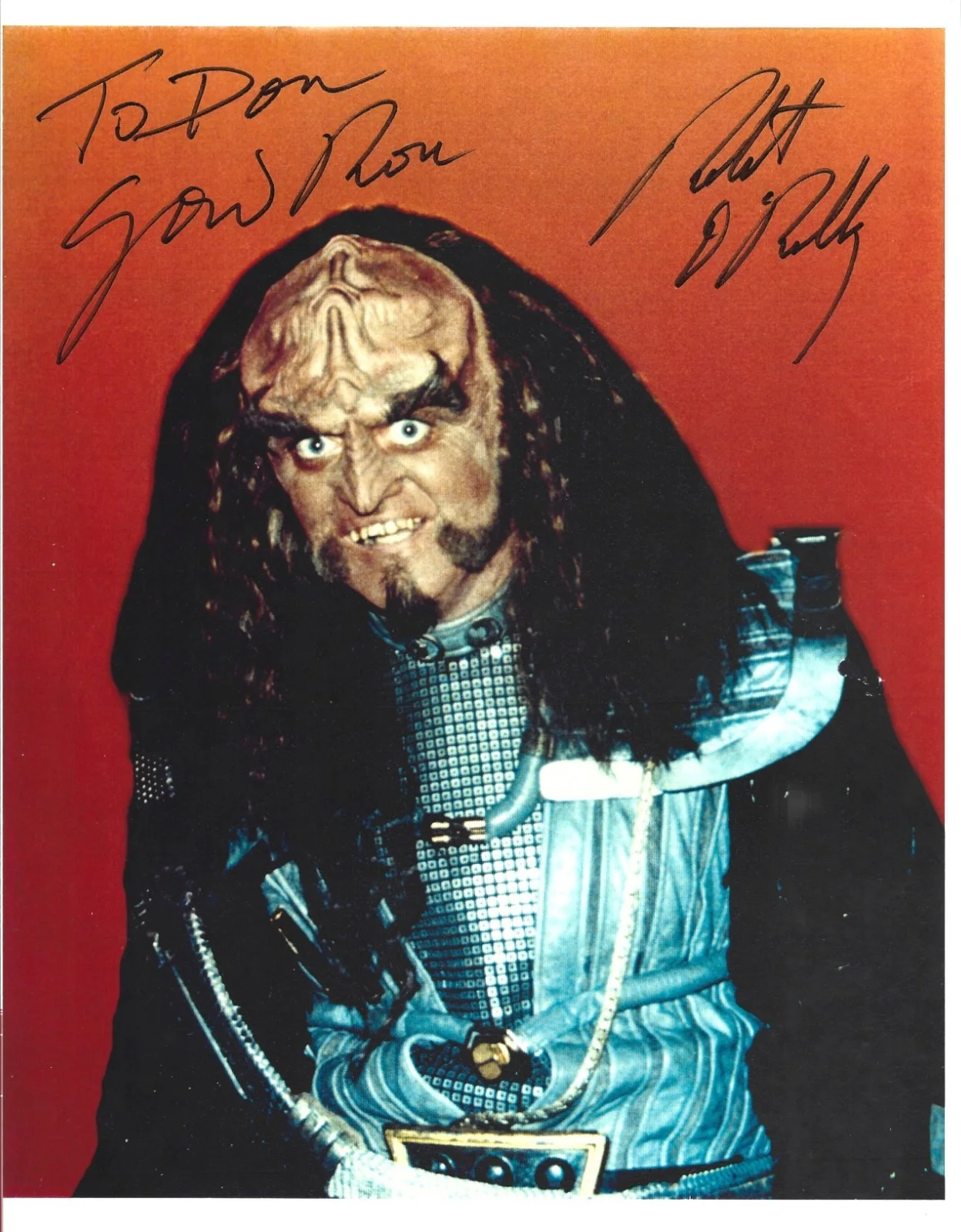 Robert O'Reilly — Vintage Robert O'Reilly Gowron Star Trek DS9 Signed 8.5x11 Photo Autograph