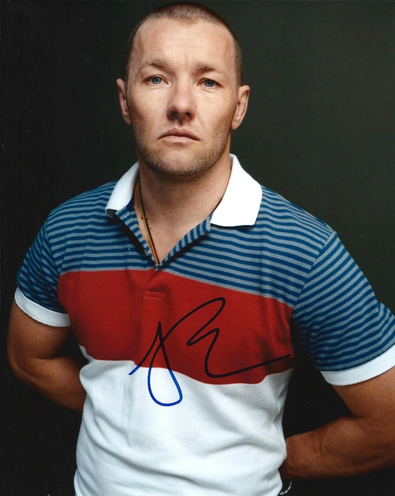 Joel Edgerton — Joel Edgerton signed 8X10 photo In Person. Proof. Obi Wan Kenobi Warrior