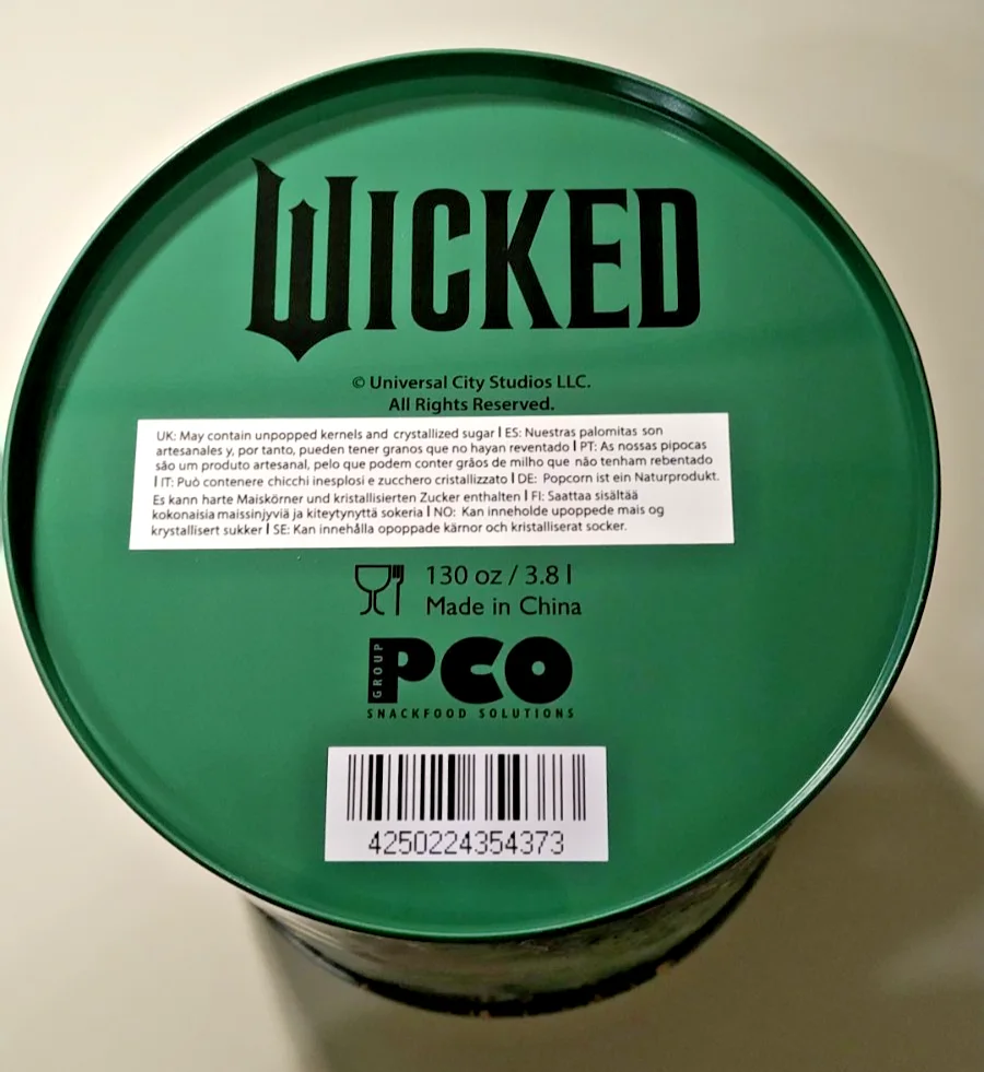 Wicked for Good Elphaba Thropp Popcorn Bucket Odeon 2025 UK New, image 4