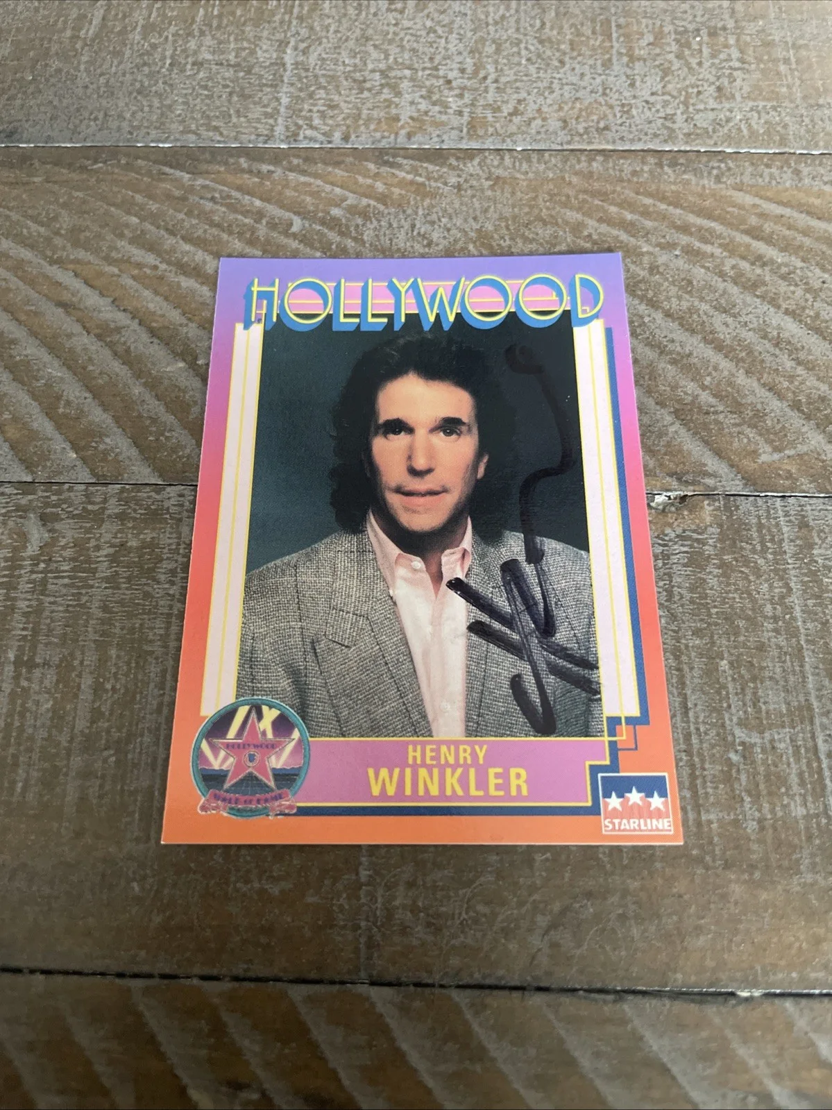 Henry Winkler — Henry Winkler Signed Autographed 1991 Hollywood Walk Of Fame Card #26 No COA