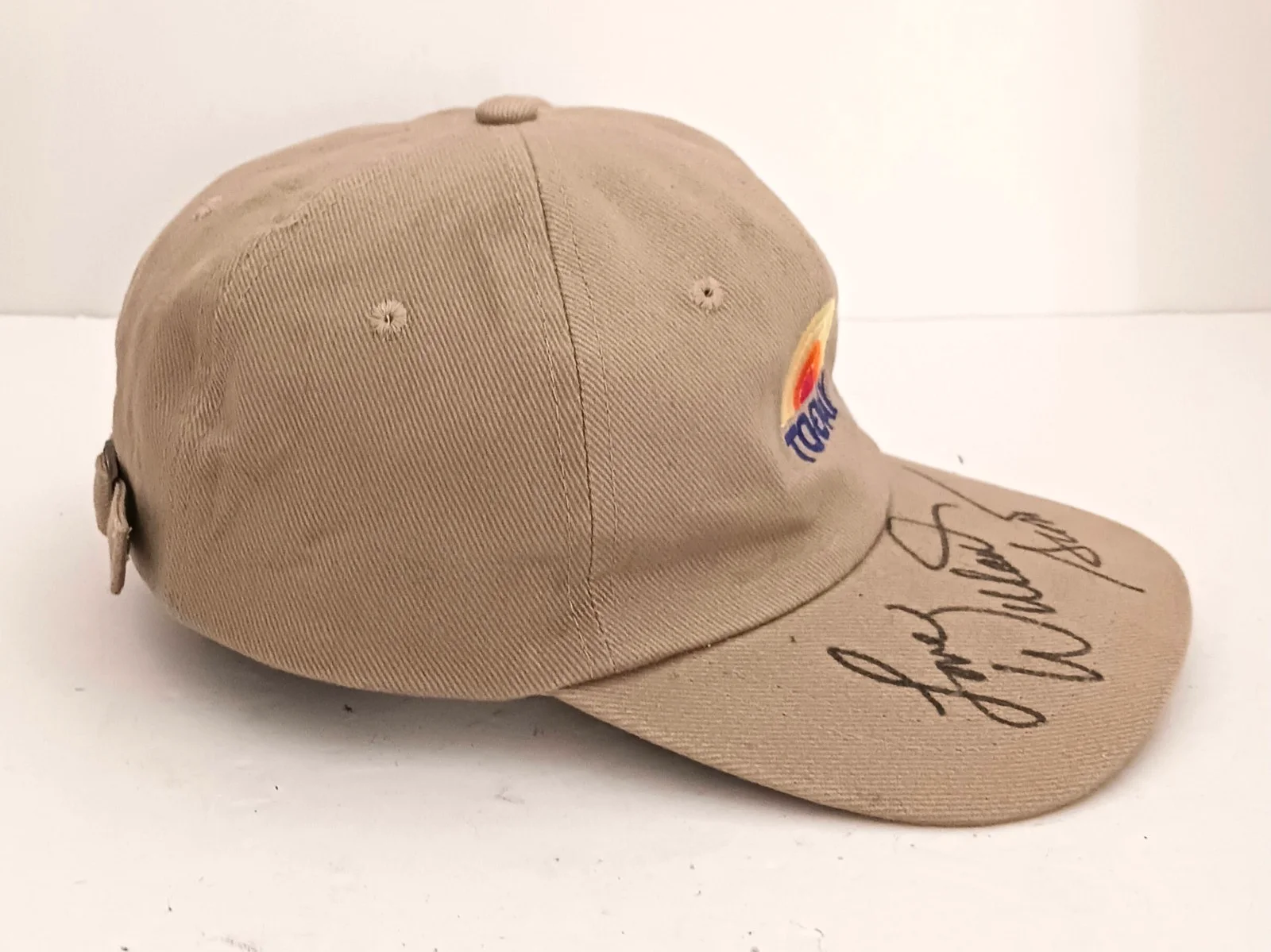 Willard Scott — VTG 90s Today Show Khaki Baseball Cap Willard Scott Autograph, image 3
