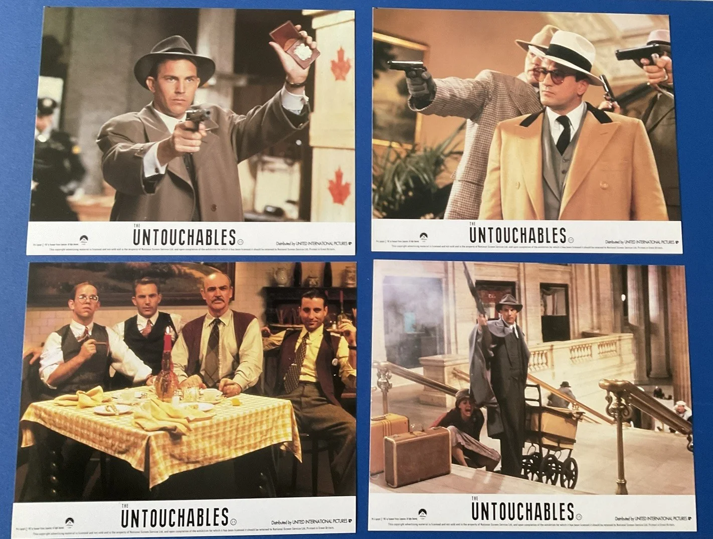 The Untouchables. Original set of 8 lobby cards. Mint. 10x8” DePalma. De Niro, изображение 2