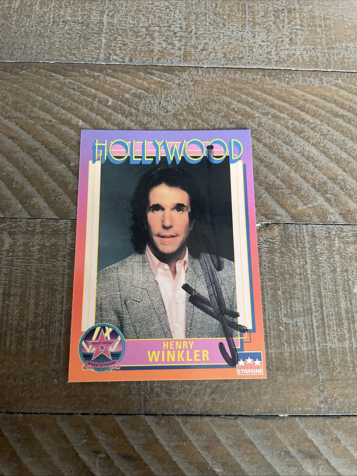 Henry Winkler — Henry Winkler Signed Autographed 1991 Hollywood Walk Of Fame Card #26 No COA