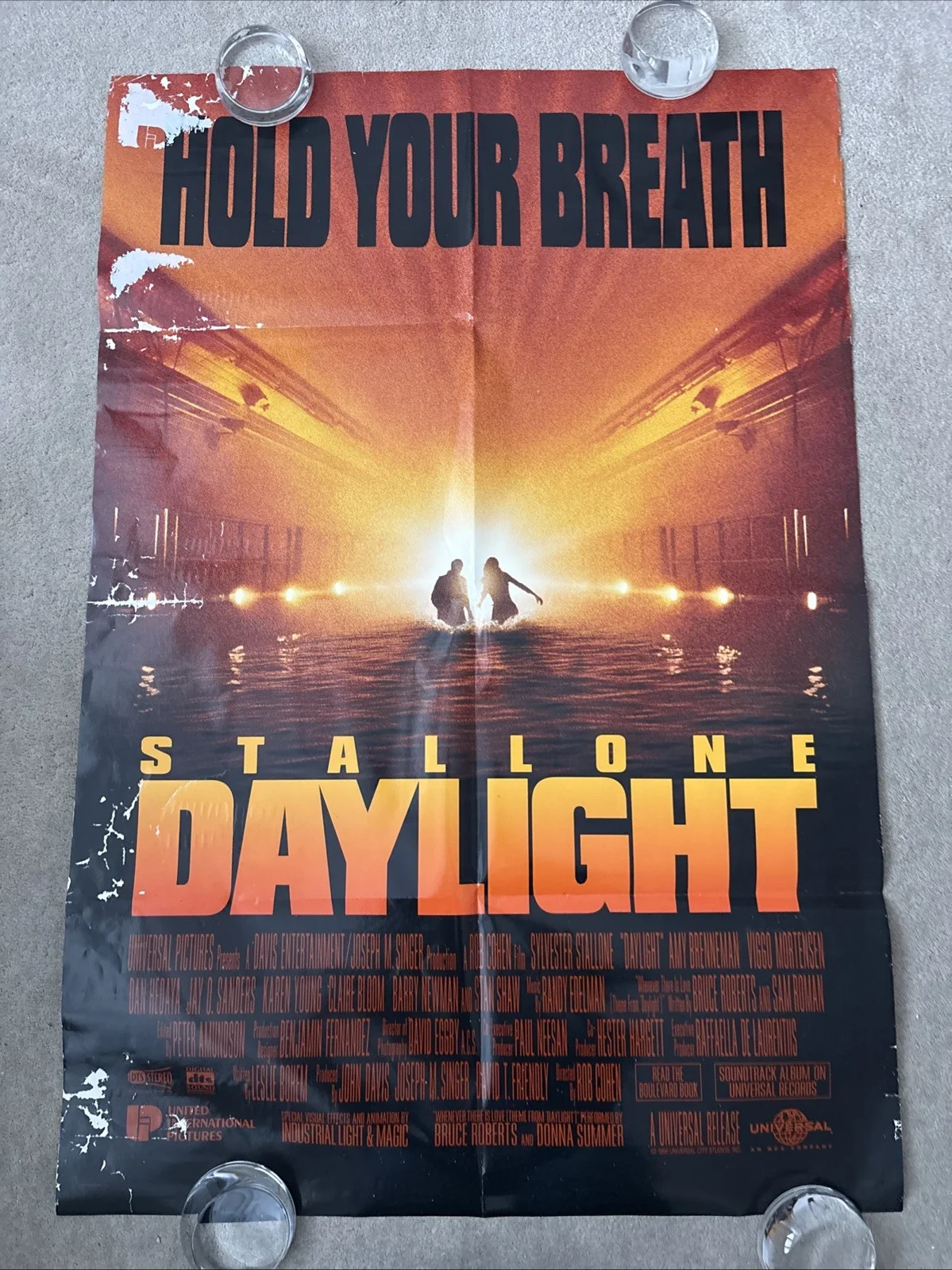3x Water Damaged Original US One Sheet Movie Posters - Daybreak, Dragonheart, image 5