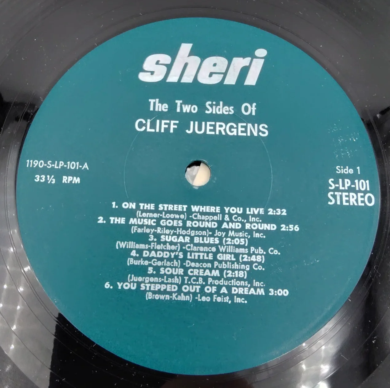 Cliff Juergens Autographed “The 2 Sides of Cliff Juergens” 12" Vinyl LP, изображение 5