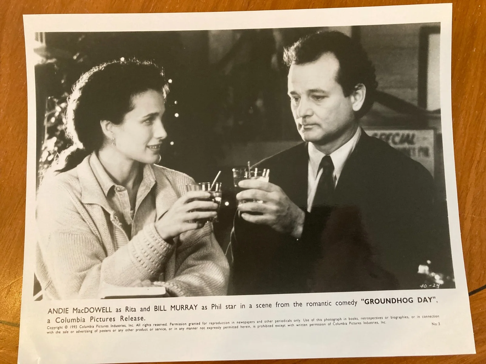 Still / Photo: GROUNDHOG DAY 1993 (x4) Bill Murray Andie MacDowell Harold Ramis, изображение 4