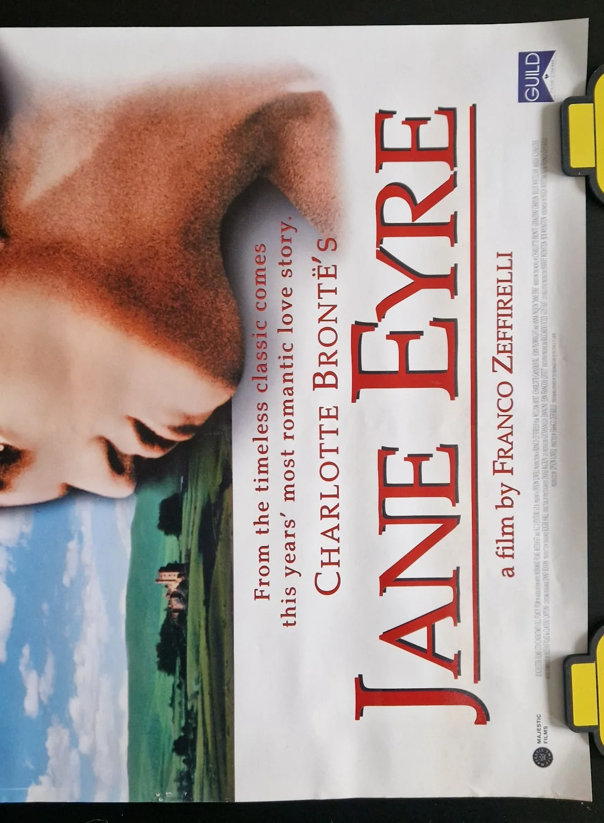 Jane Eyre 1996 VHS Video Store Promo Poster, изображение 3