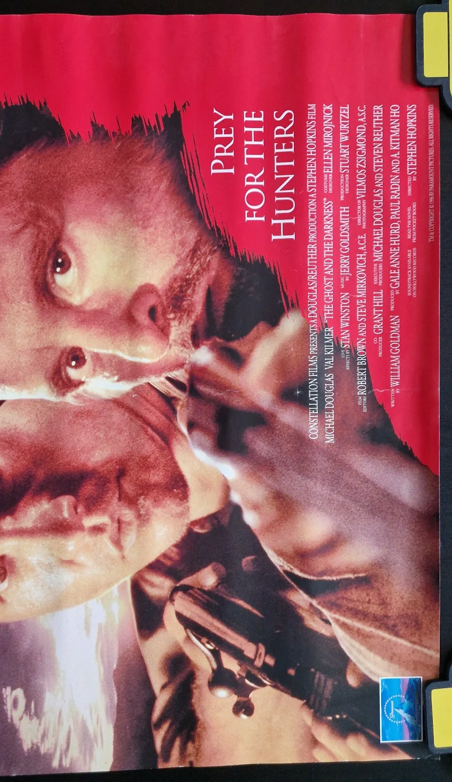 The Ghost and the Darkness 1996 VHS Video Store Promo Poster, изображение 3