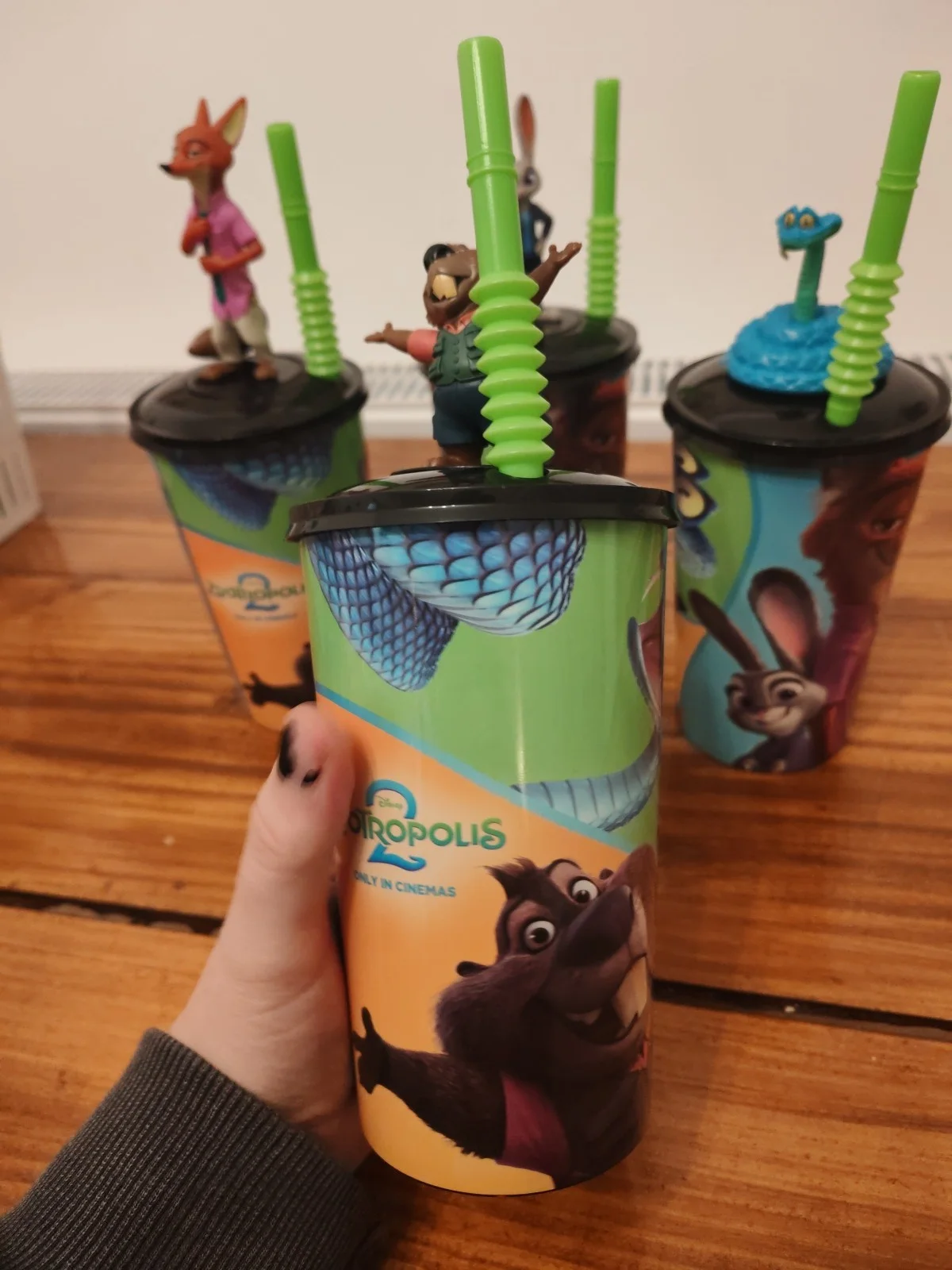 Zootropolis Zootopia 2 UK Cinema Set of 4 Drinking Cups New Sealed, изображение 3
