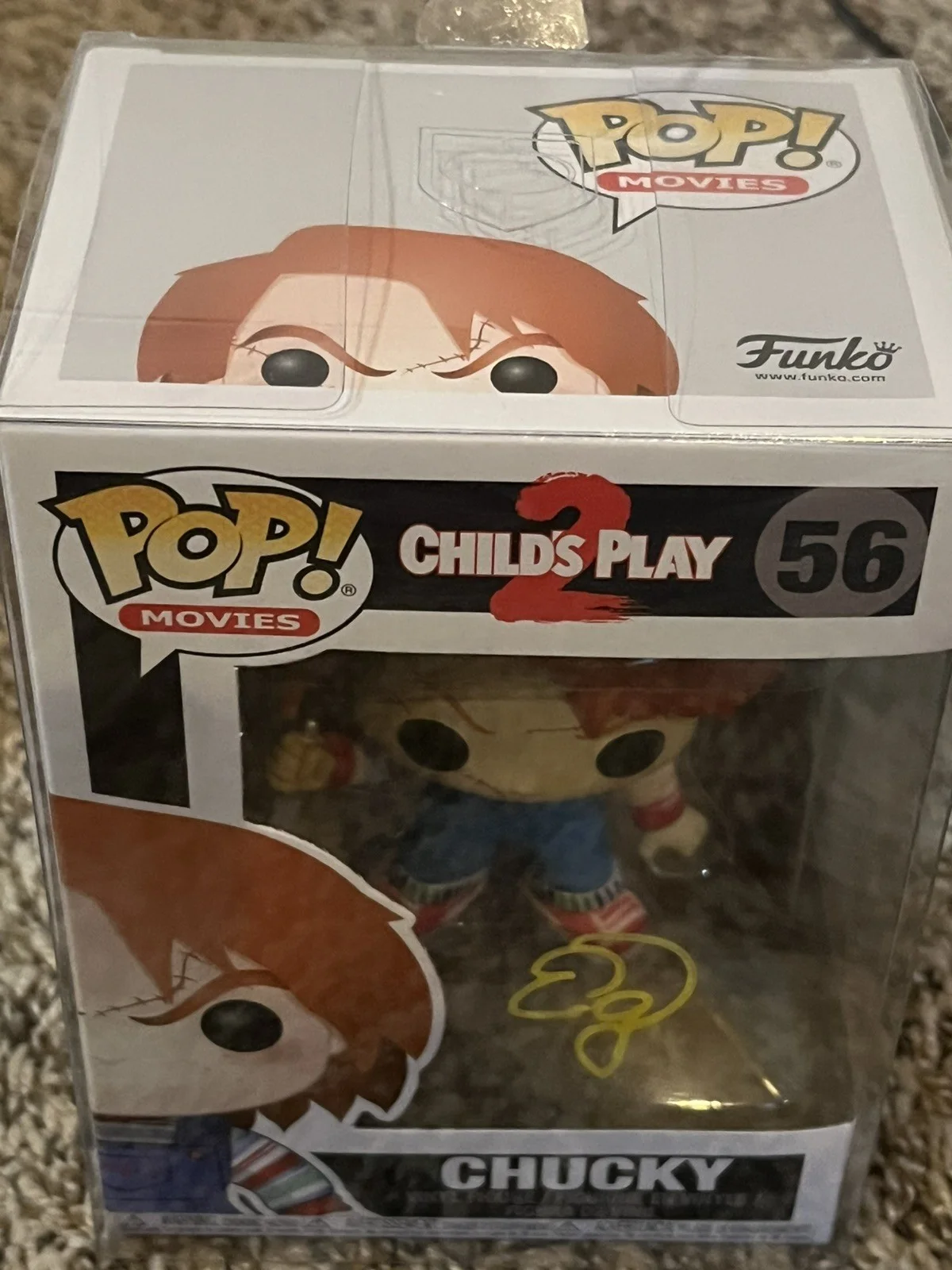 Ed Gale — ED GALE Autograph Hand SIGNED CHILD'S PLAY 2 FUNKO POP CHUCKY 56 Bam Box COA, изображение 3