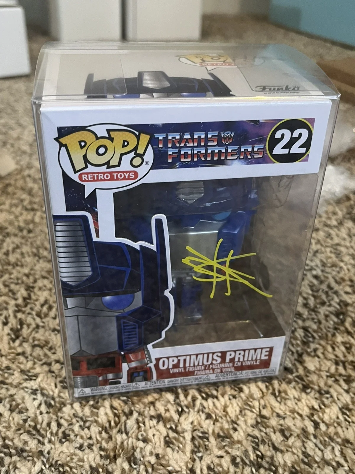 Shia LaBeouf — Shia LaBeouf Signed Optimus Prime Funko Pop #22 Transformers Beckett Certified, изображение 3