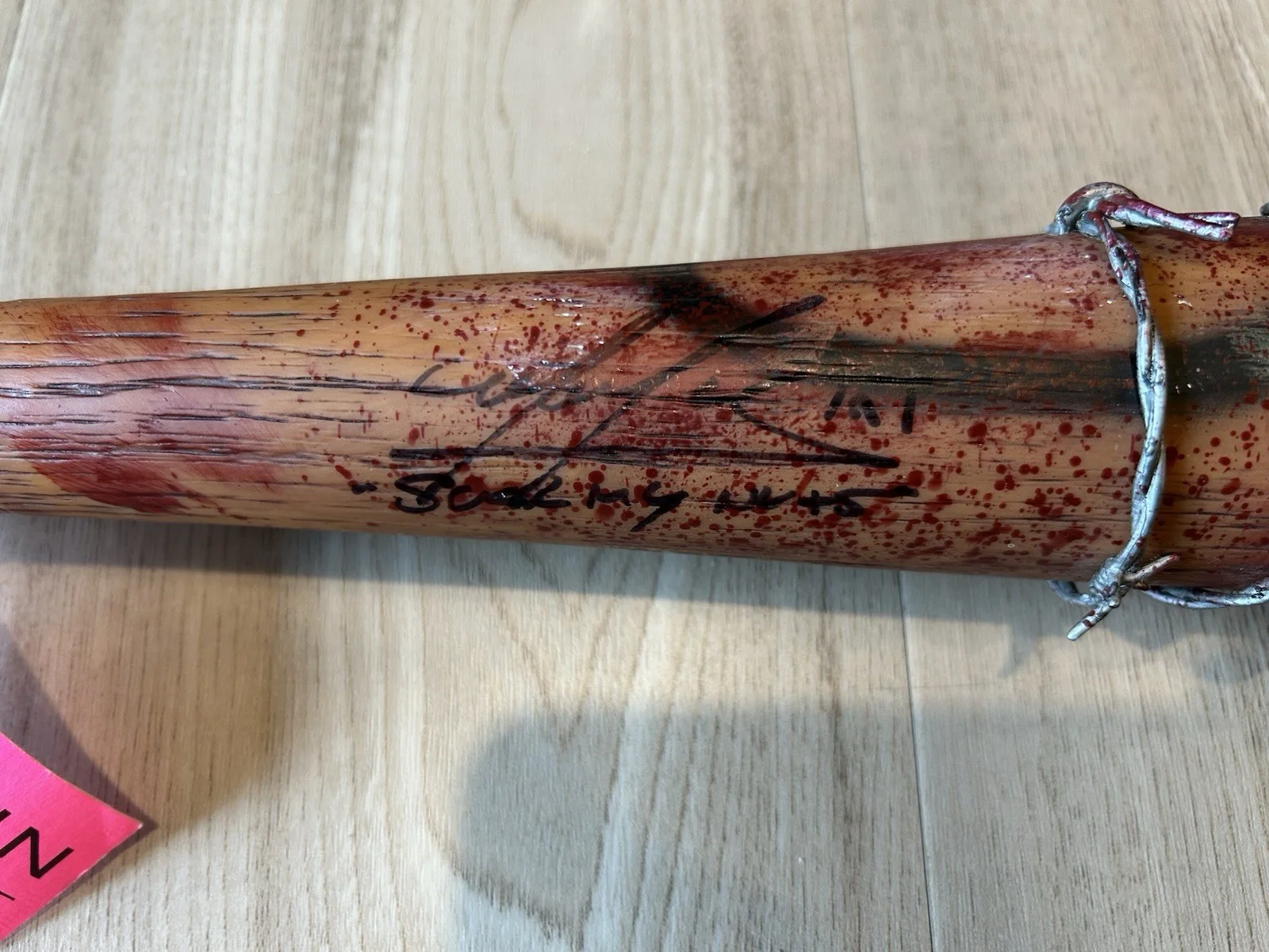 Michael Cudlitz Abraham Ford The Walking Dead Signed Lucille Replica Bat, image 2