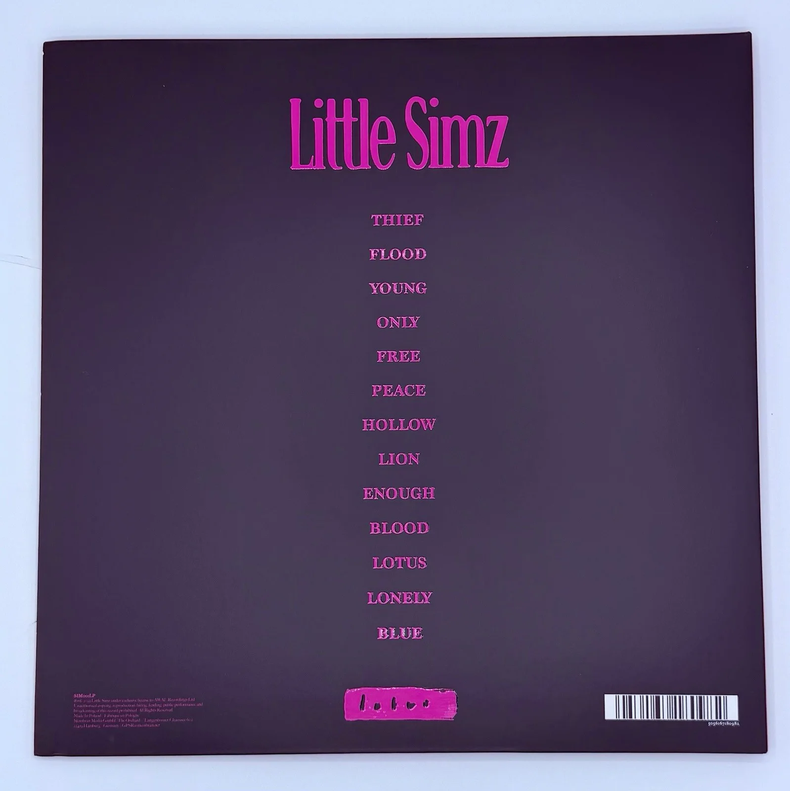 Little Simz Lotus Signed Splatter Splatter Vinyl Record, изображение 2