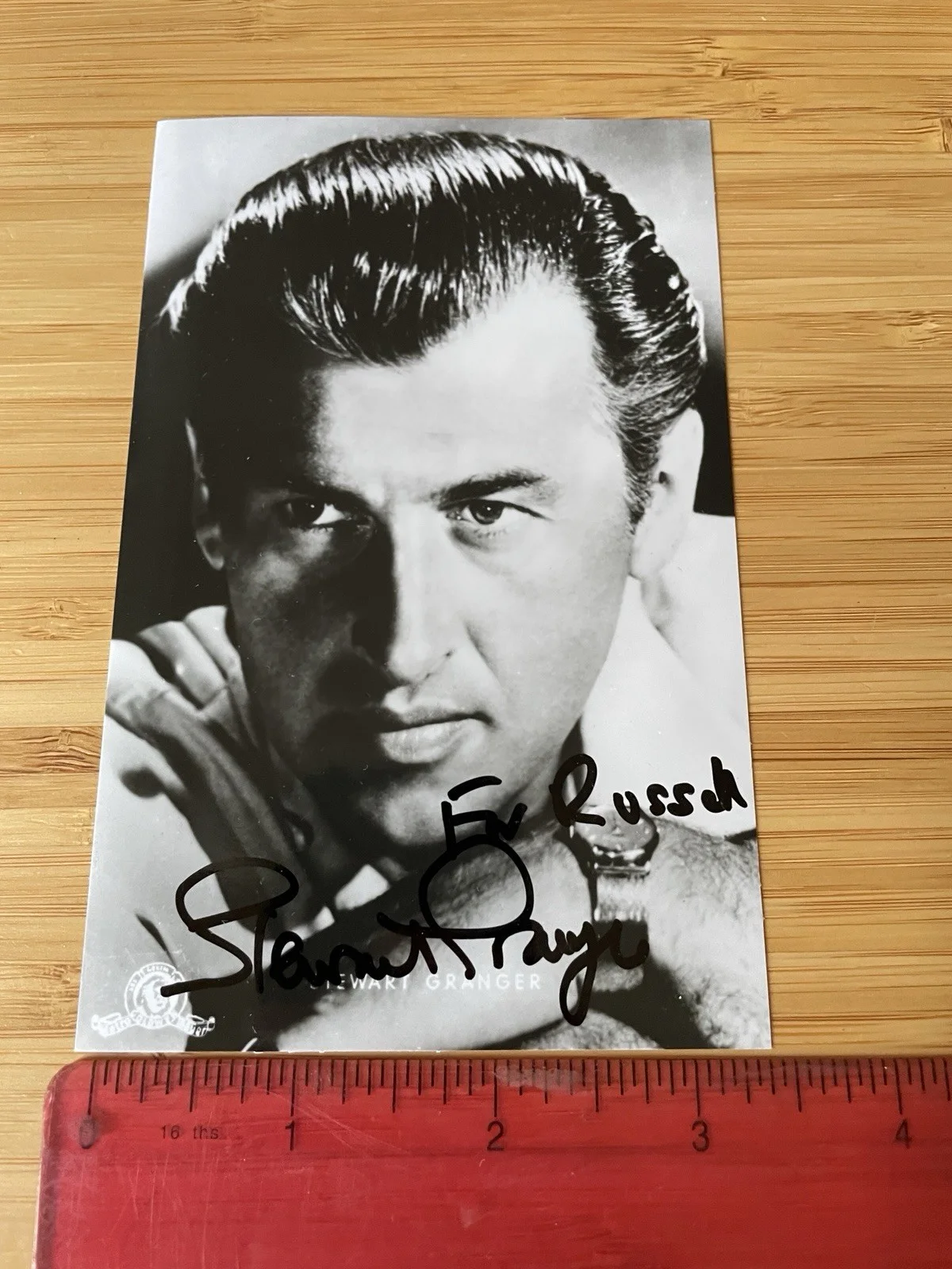 Stewart Granger Vintage Signed! 5x7 Sharp Photo Autograph, image 2