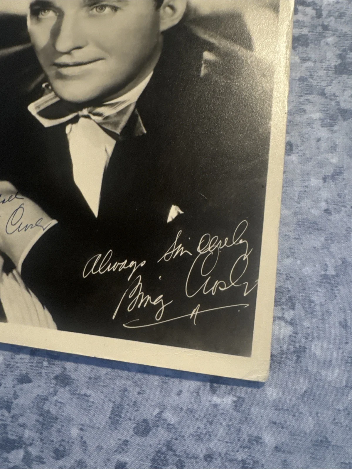 8 X 10 Autographed Photo Bing Crosby Vintage Movie Studio Agency Headshot, изображение 4