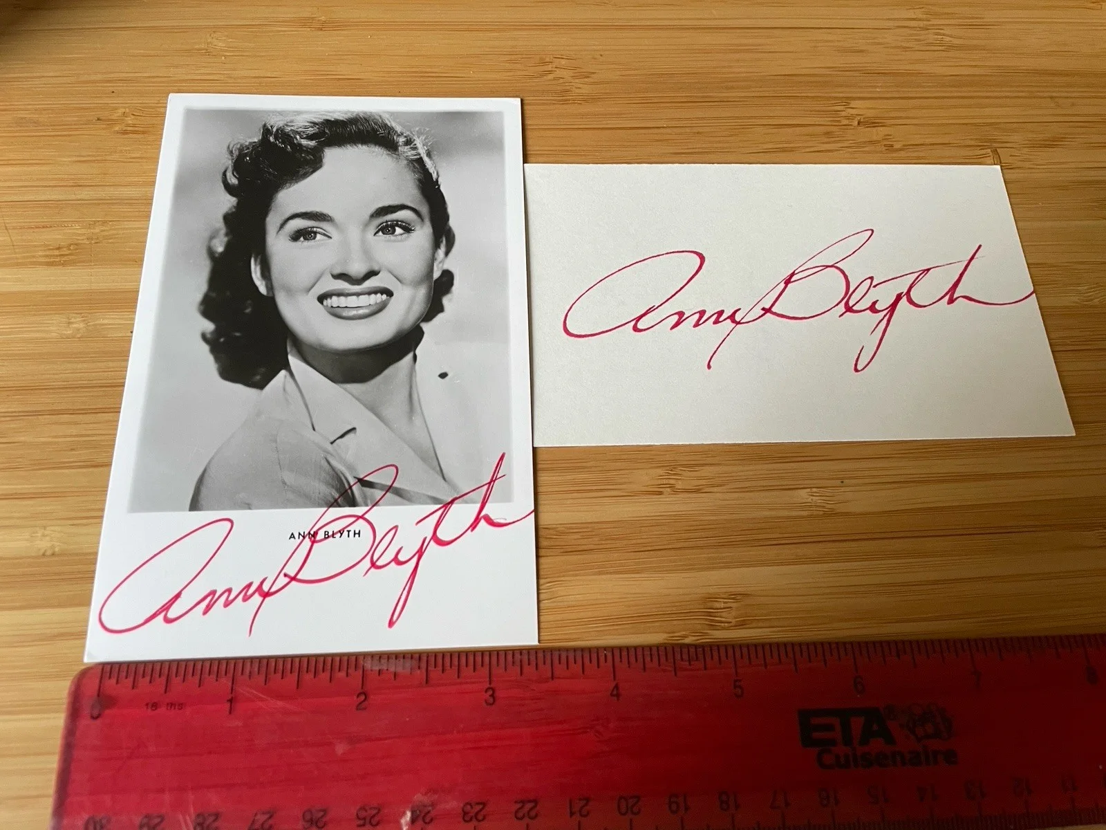 Actress ANN BLYTH Signed 4x6 PRETTY Photo AUTOGRAPH Lot Two Autographs, изображение 2
