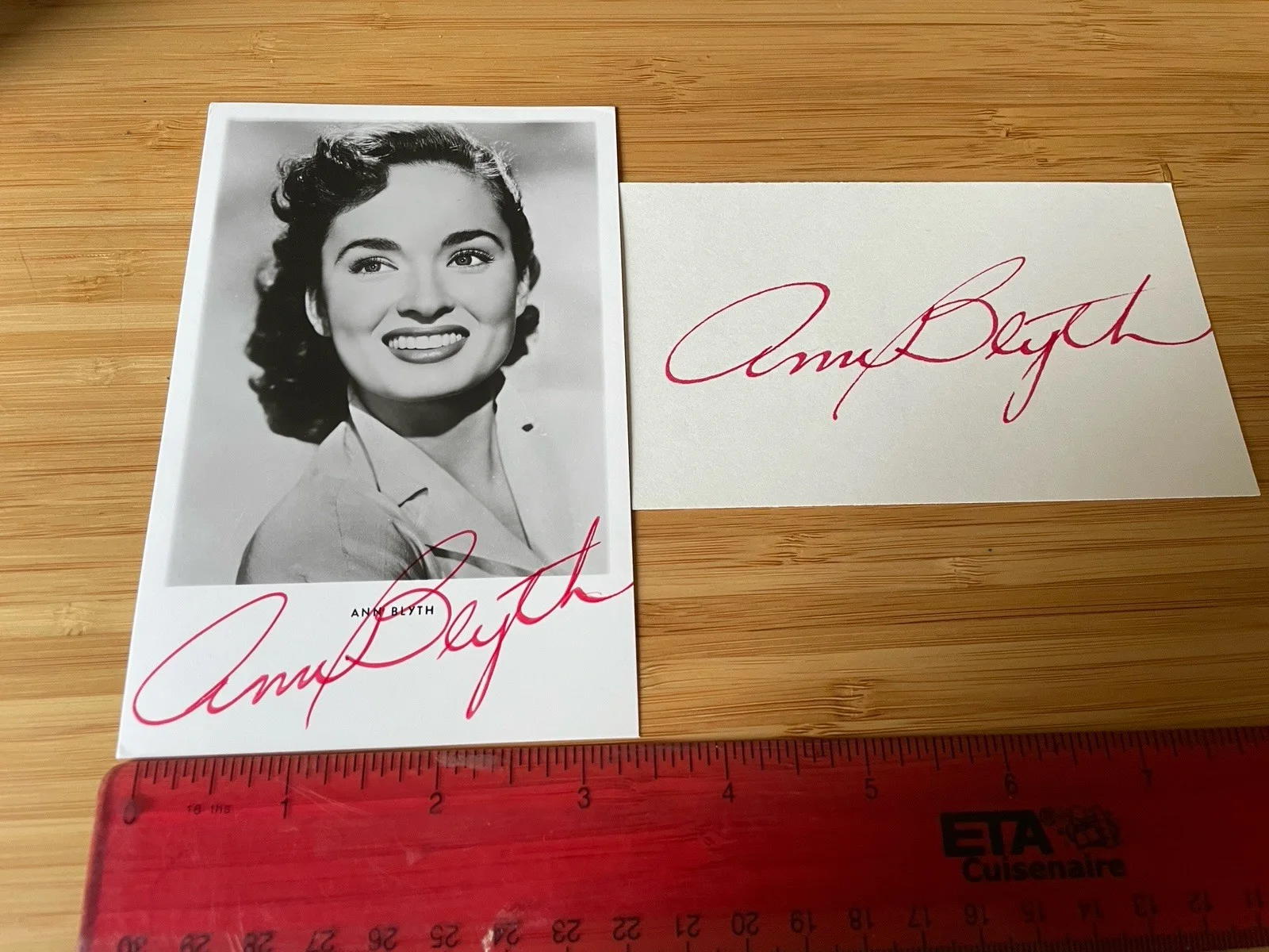 Actress ANN BLYTH Signed 4x6 PRETTY Photo AUTOGRAPH Lot Two Autographs, изображение 3