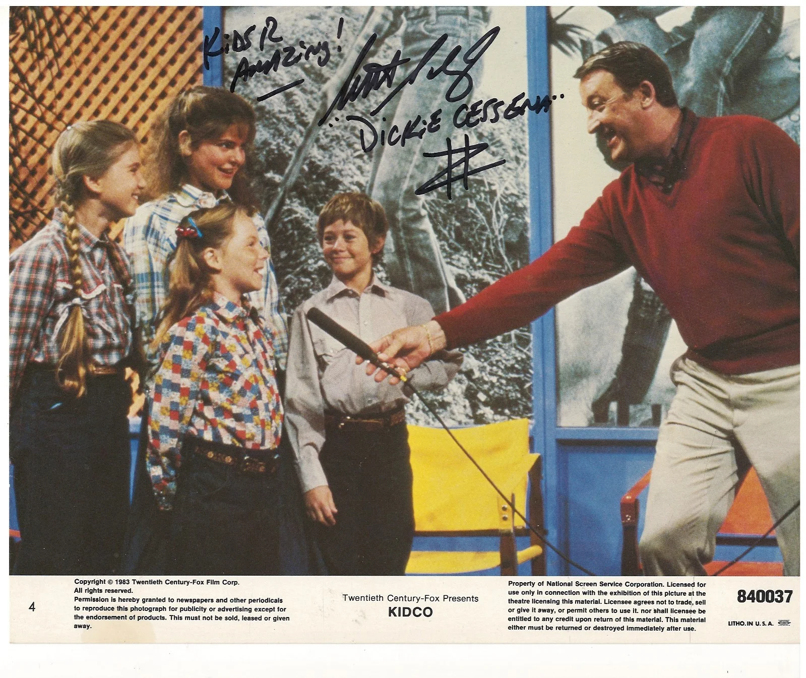 SCOTT SCHWARTZ — SCOTT SCHWARTZ KIDCO RARE SIGNED KIDCO LOBBY CARD PHOTO