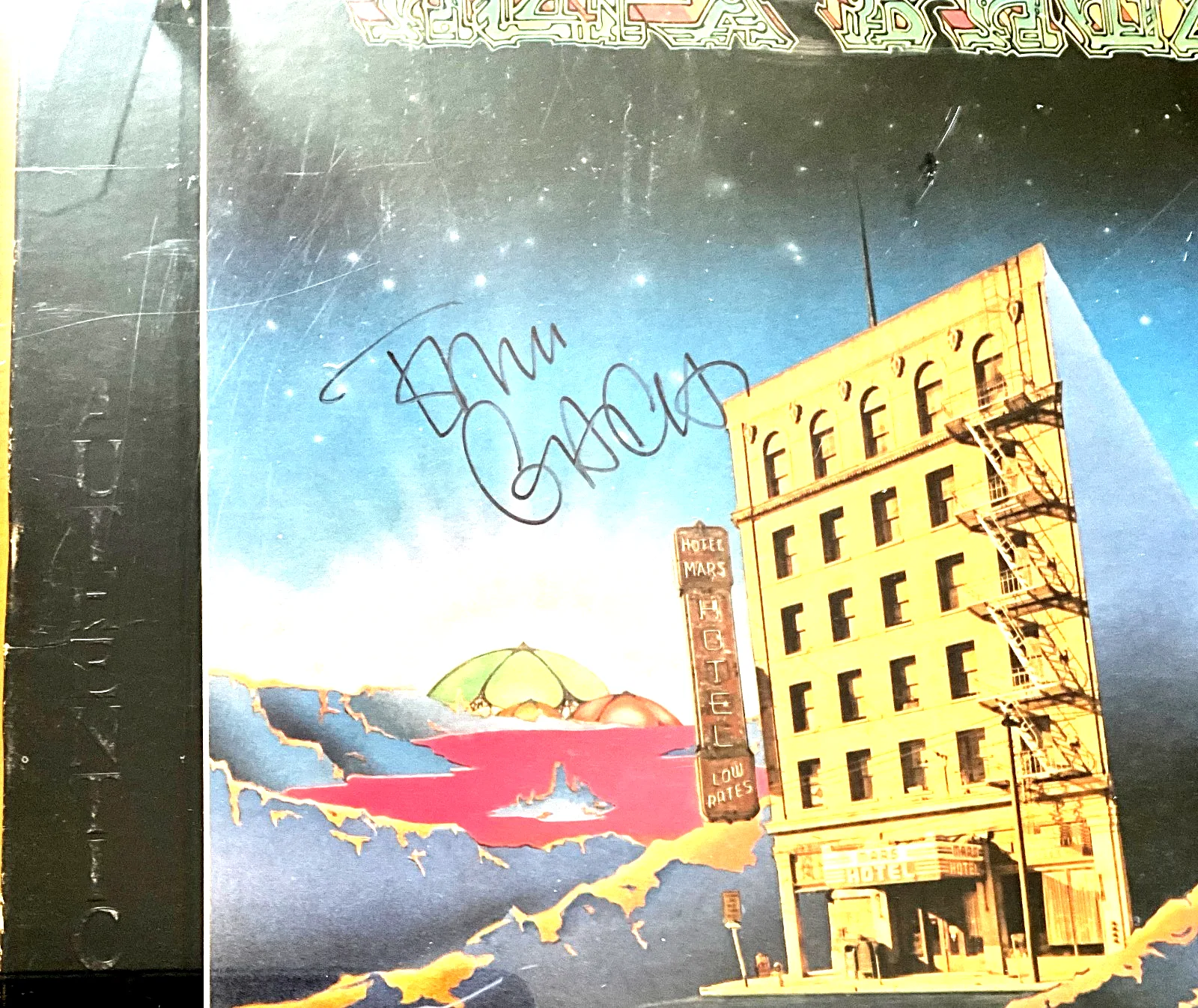 JERRY GARCIA GRATEFUL DEAD Signed Album MARS HOTEL framed *AUTHENTIC LEFT MARGIN, image 3