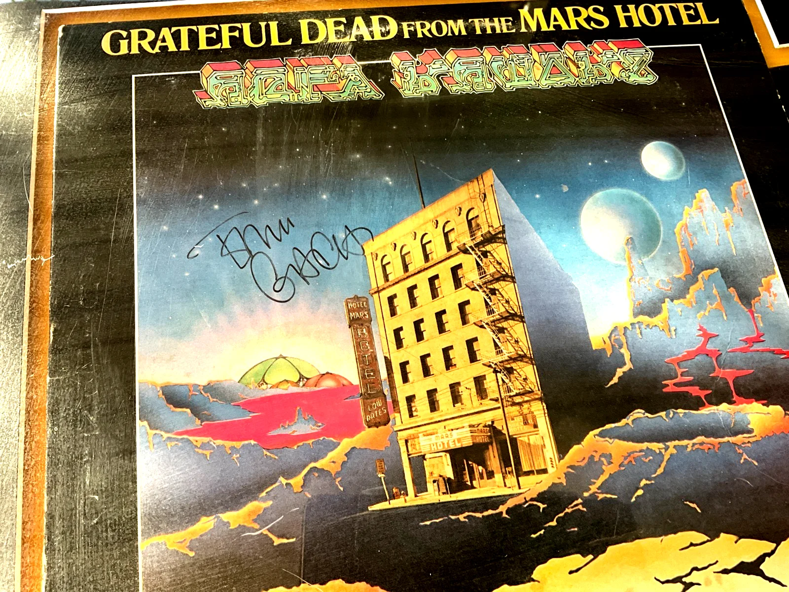 JERRY GARCIA GRATEFUL DEAD Signed Album MARS HOTEL framed *AUTHENTIC LEFT MARGIN, image 5