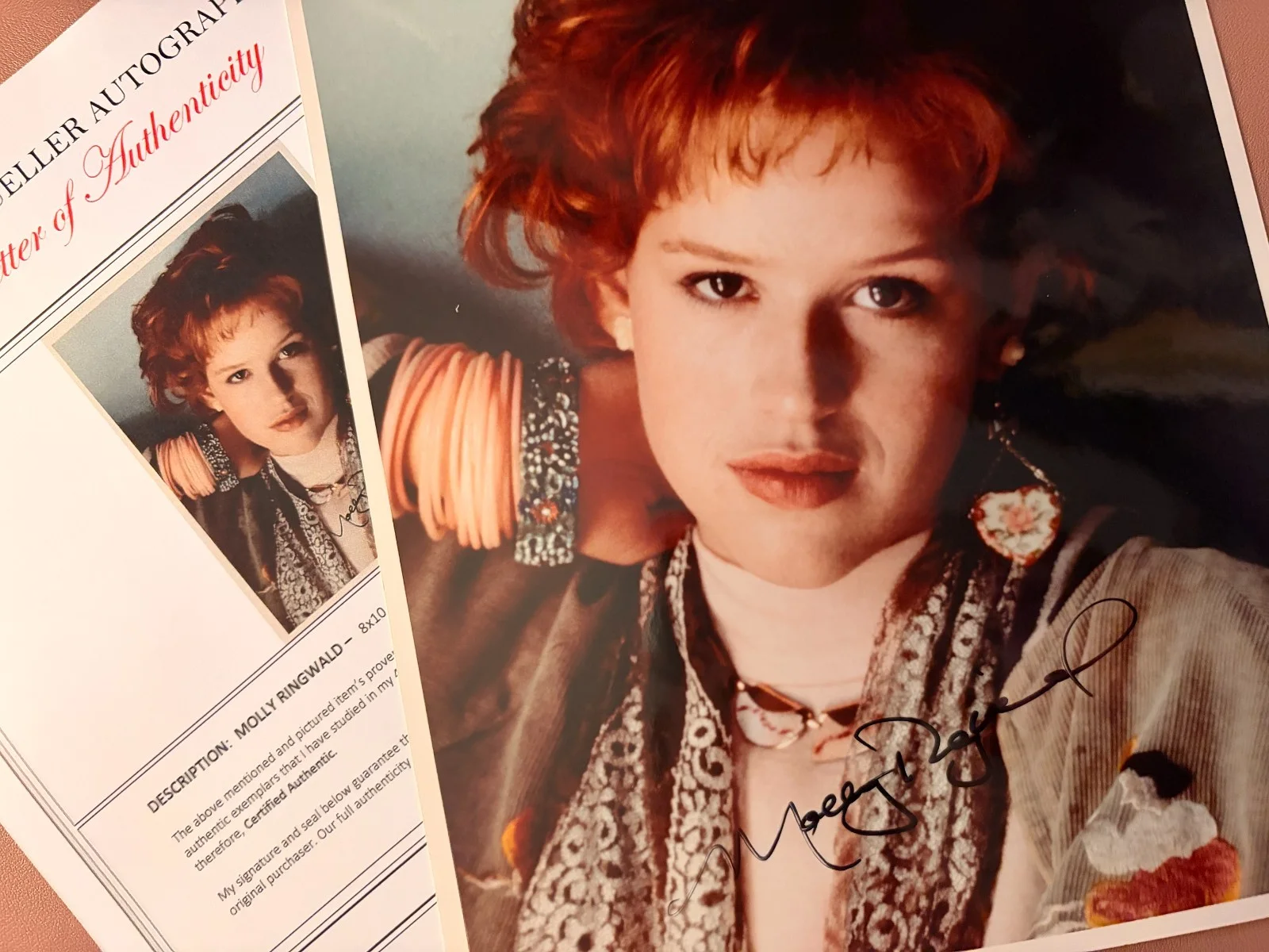 Molly Ringwald — Molly Ringwald Signed•Vintage 8x10 Color Photo w/ Todd Mueller Autographs COA, изображение 2