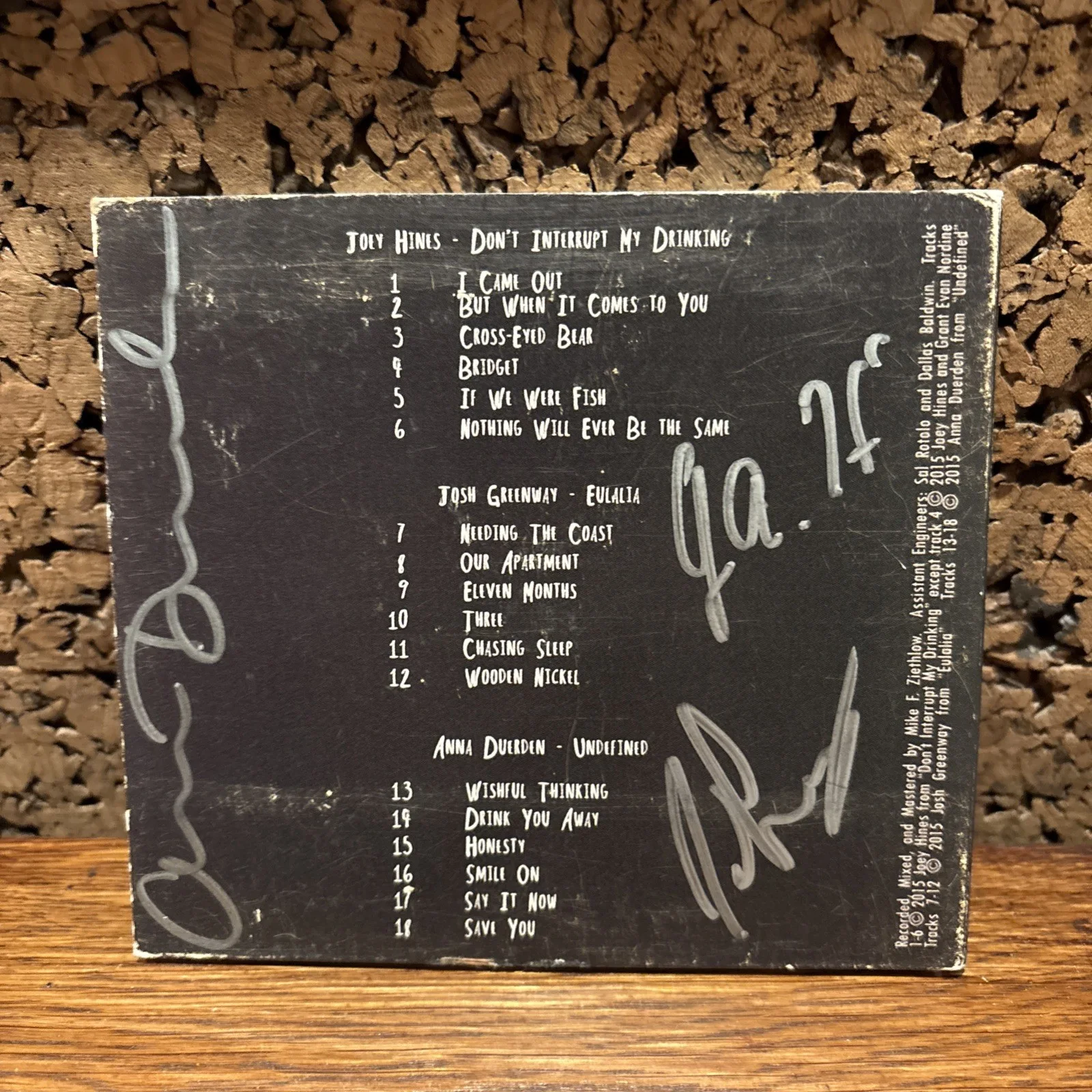Signed Album Can I Be Happy? Joey Hines Josh Greenway Anna Duerden 2015 CD, изображение 2