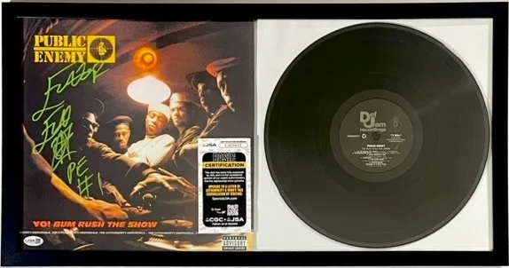 Flavor Flav — Flavor Flav Signed Public Enemy Yo! Bum Rush The Show Vinyl LP Framed JSA COA, изображение 2