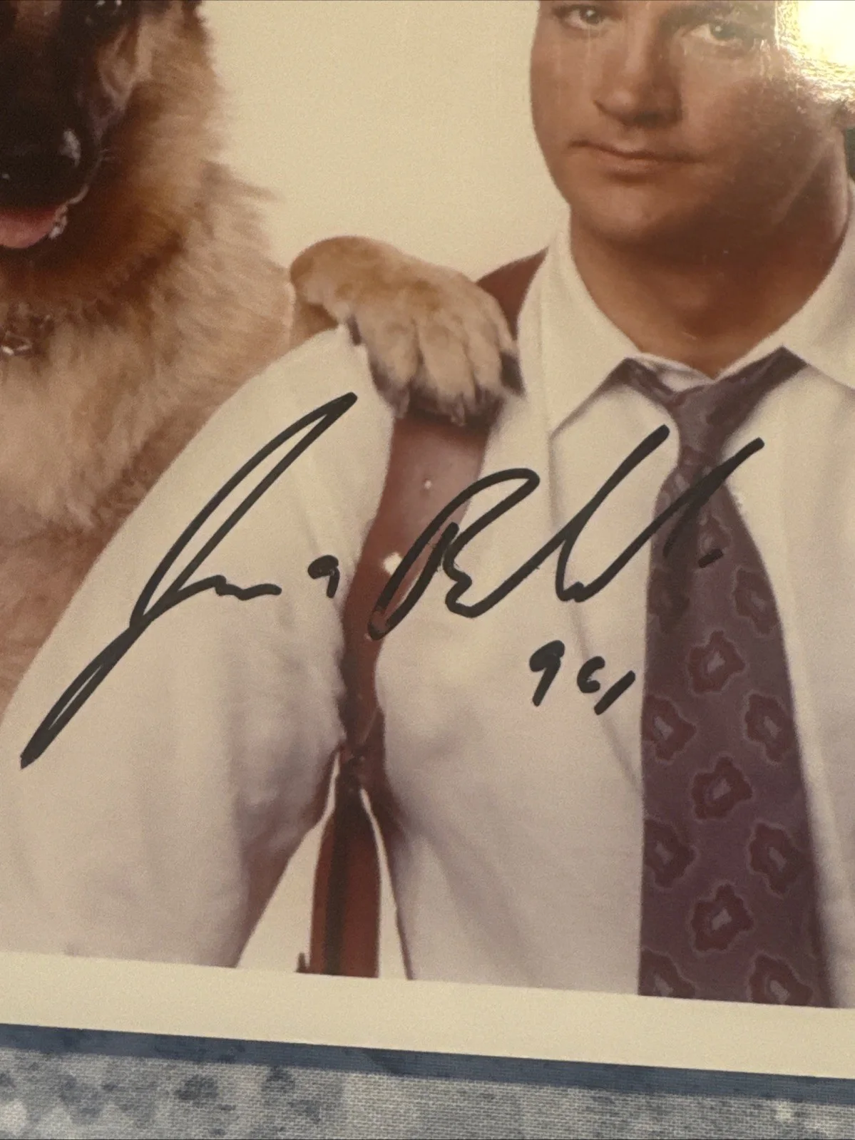 8 X 10 Autographed Photo Jim Belushi K-9 Cop Vintage Movie Studio Still, изображение 2