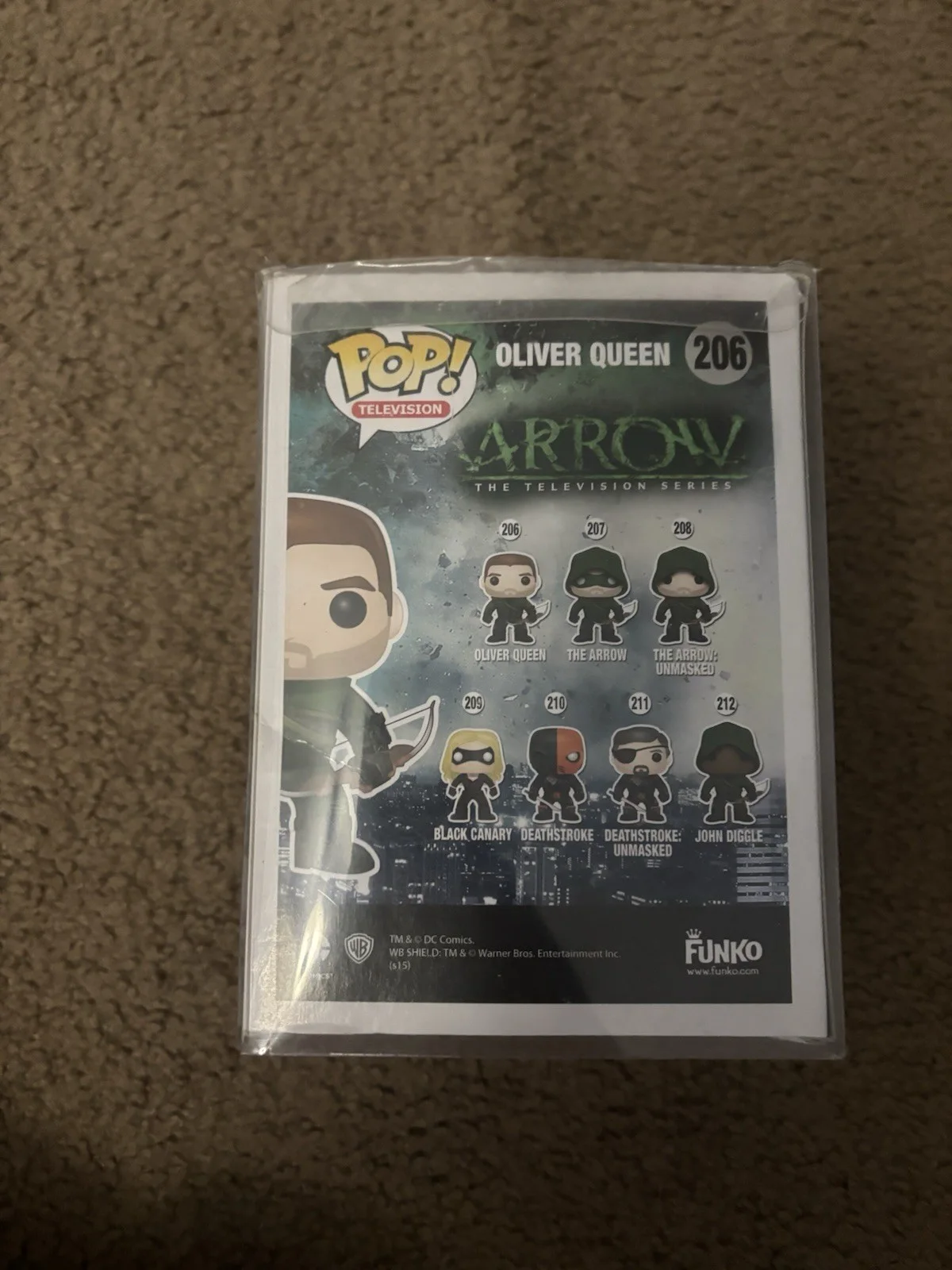 Funko Pop Arrow Oliver Queen #206 Signed Original Television Figure, image 4