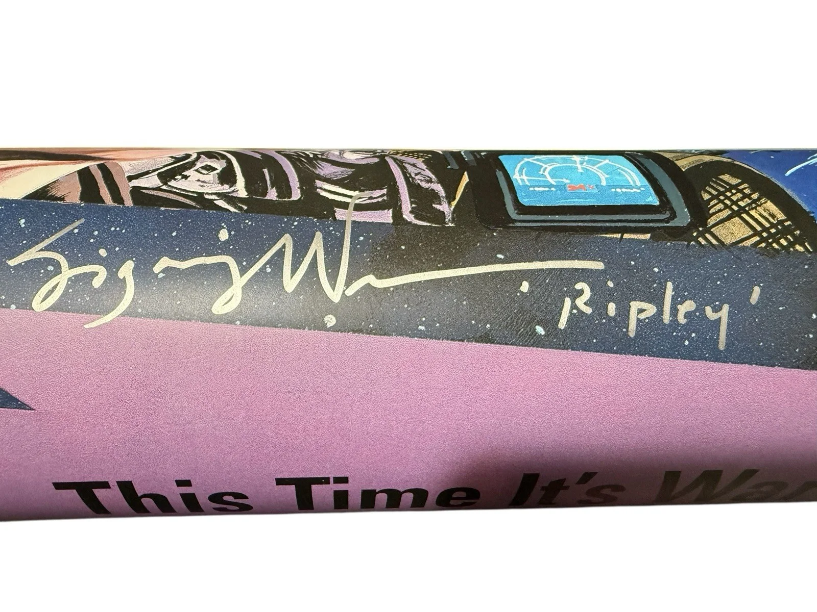 Sigourney Weaver — SIGOURNEY WEAVER SIGNED ALIENS Print Poster Numbered Paul Mann Aliens AP 17/20, image 3