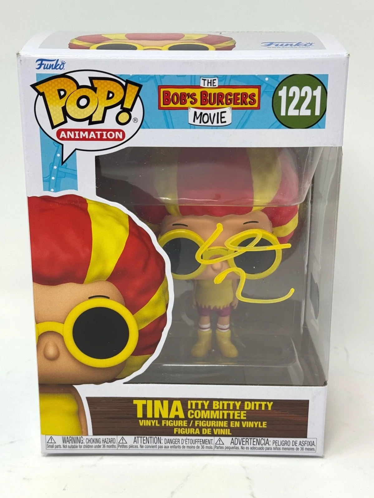 Dan Mintz — Dan Mintz "Bob's Burgers" Signed Autograph Tina 1221 Funko Pop Beckett COA, изображение 3