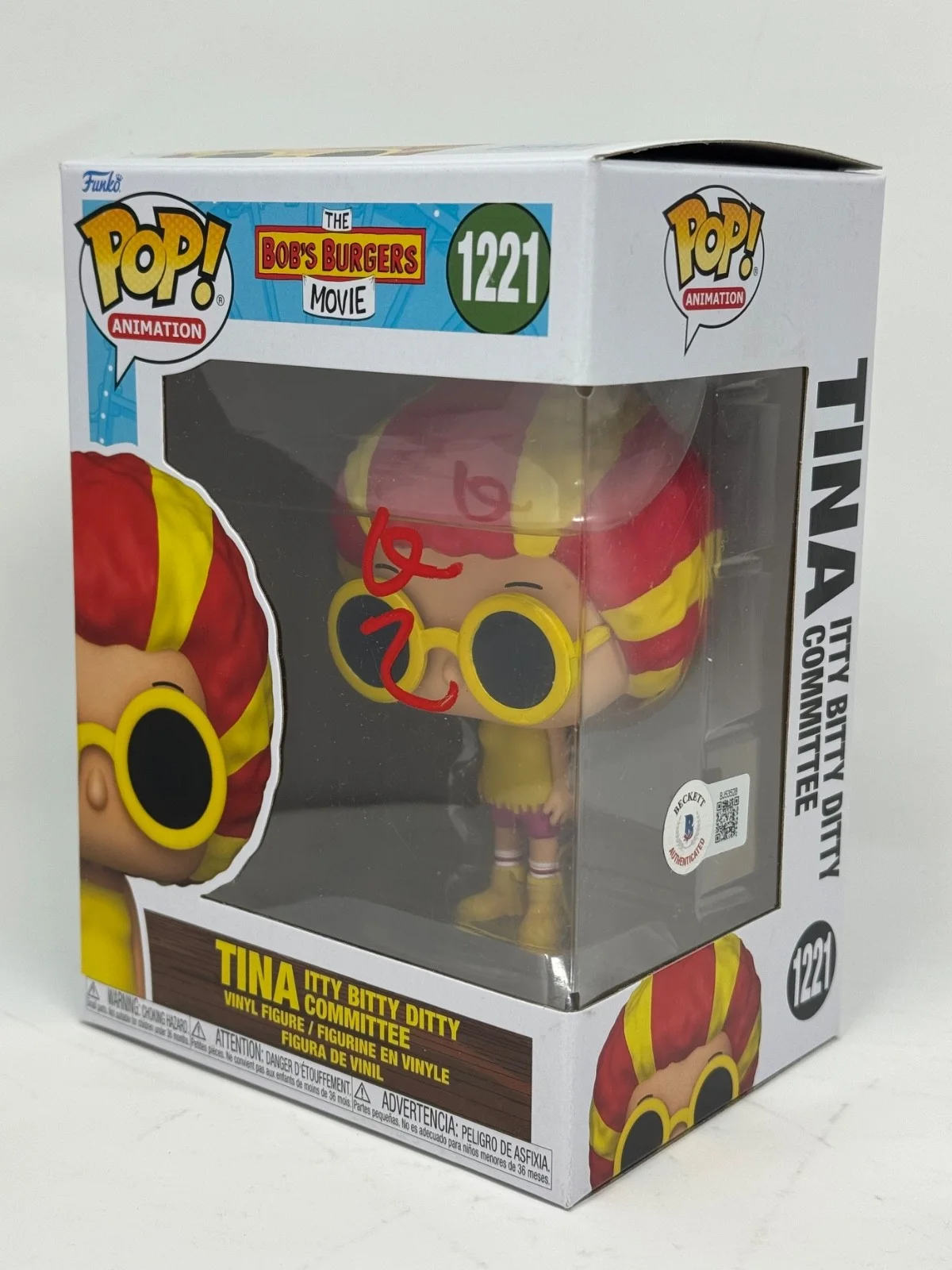 Dan Mintz — Dan Mintz "Bob's Burgers" Signed Autograph Tina 1221 Funko Pop Beckett COA, изображение 3
