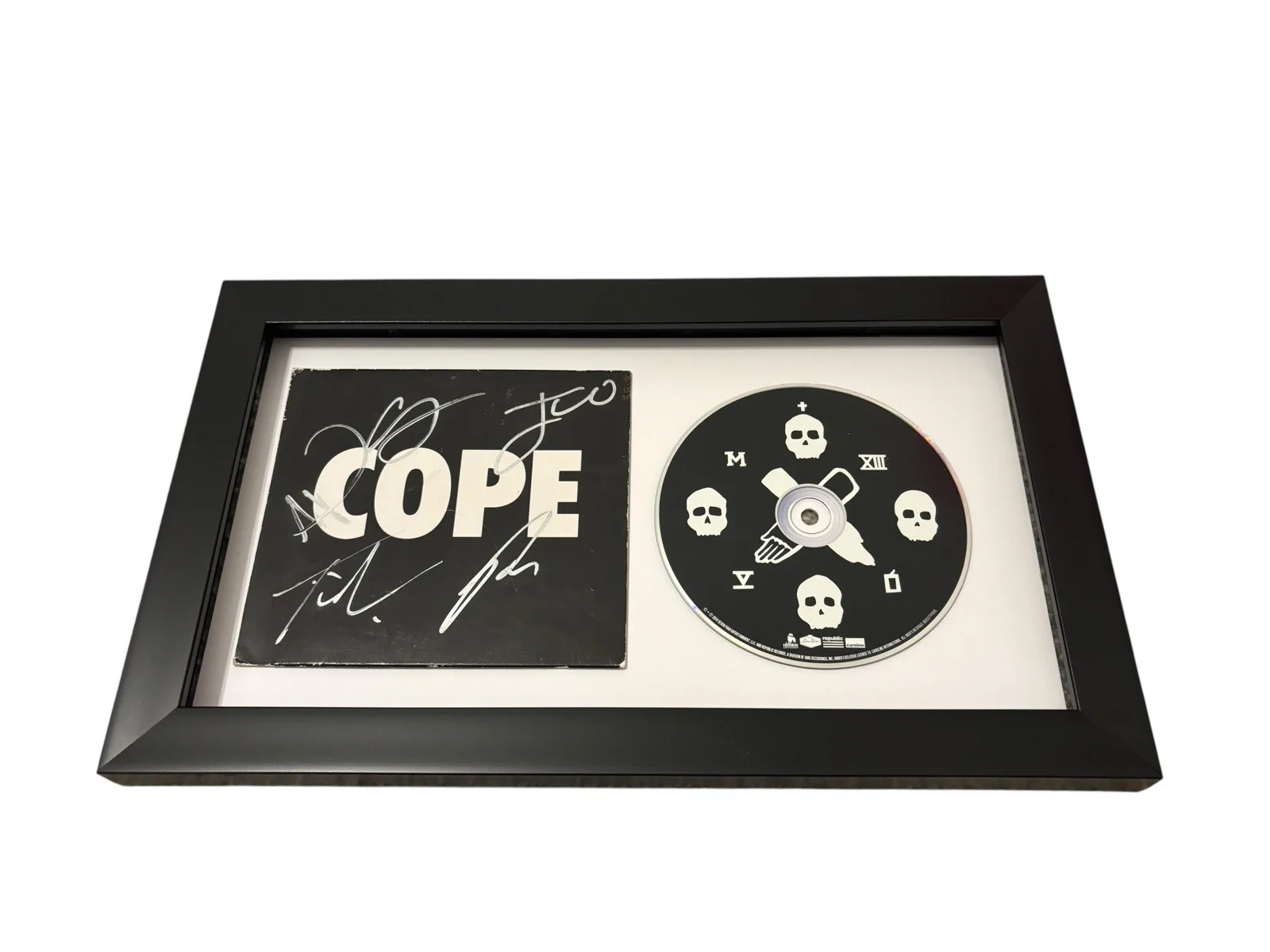 MANCHESTER ORCHESTRA SIGNED AUTOGRAPH COPE FRAMED CD ANDY HULL TIM VERY +3 JSA, image 3