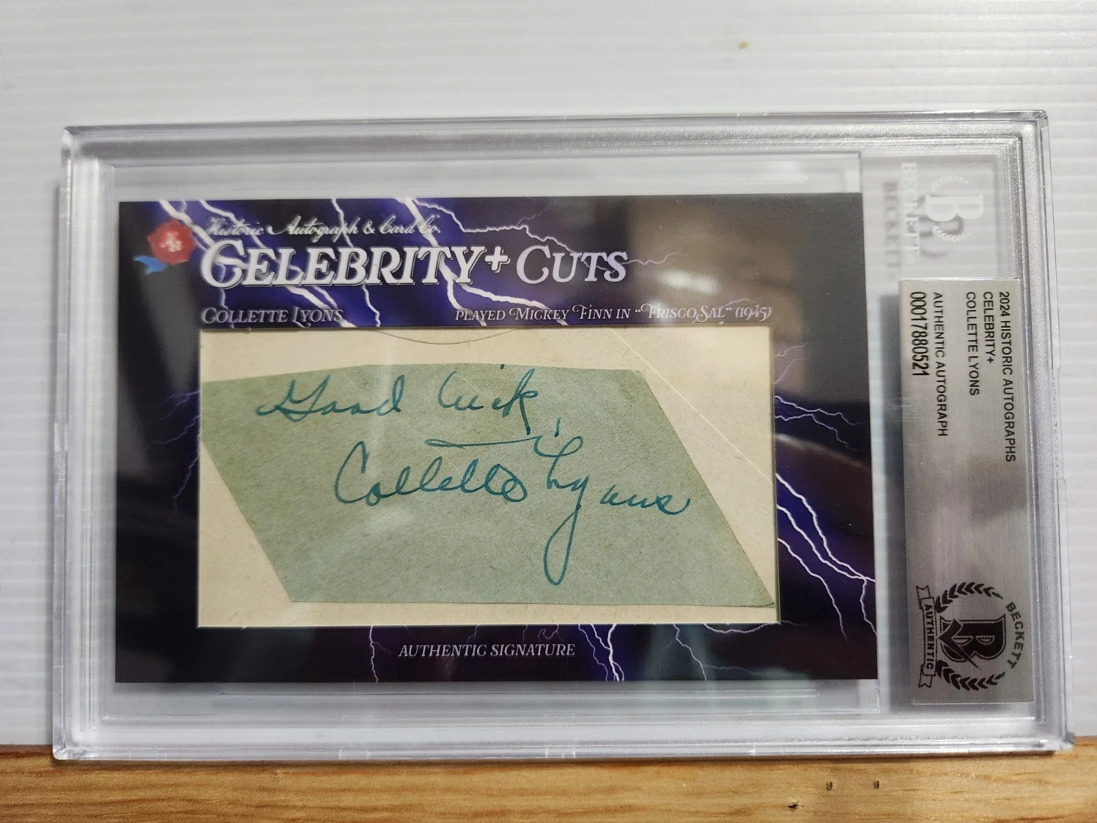 Collette Lyons — Collette Lyons 2024 Historic Autographs Celebrity+Frisco Sal 1/1, изображение 3
