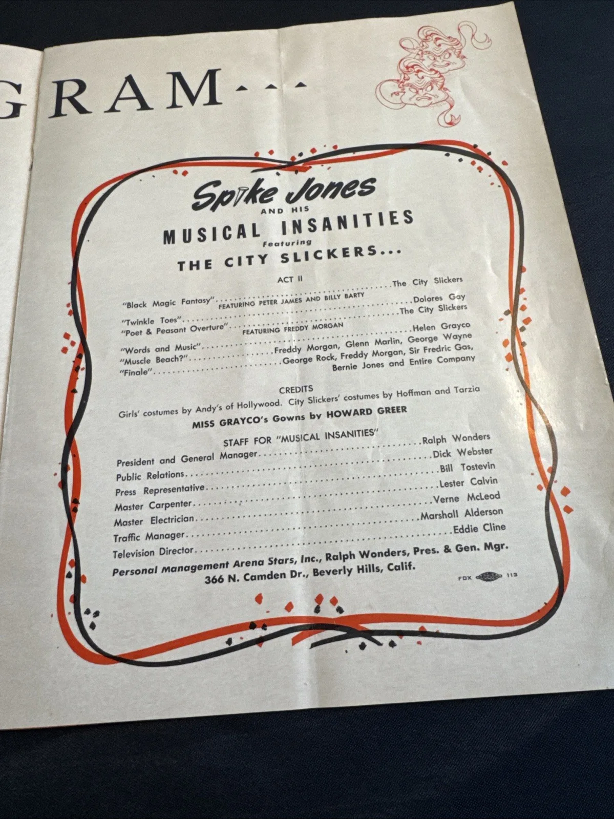 Vintage Spike Jones & His Musical Insanities Souvenir Program 1942, image 5