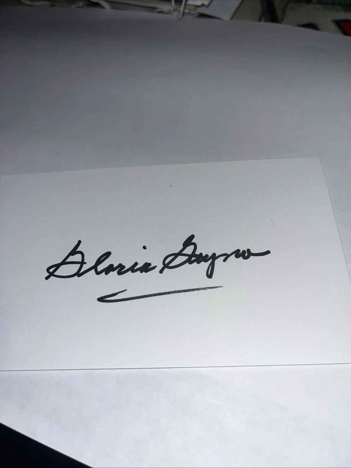 Gloria Gaynor — Gloria Gaynor Signed Auto 3x5 Index Card I Will Survive- Disco Legend