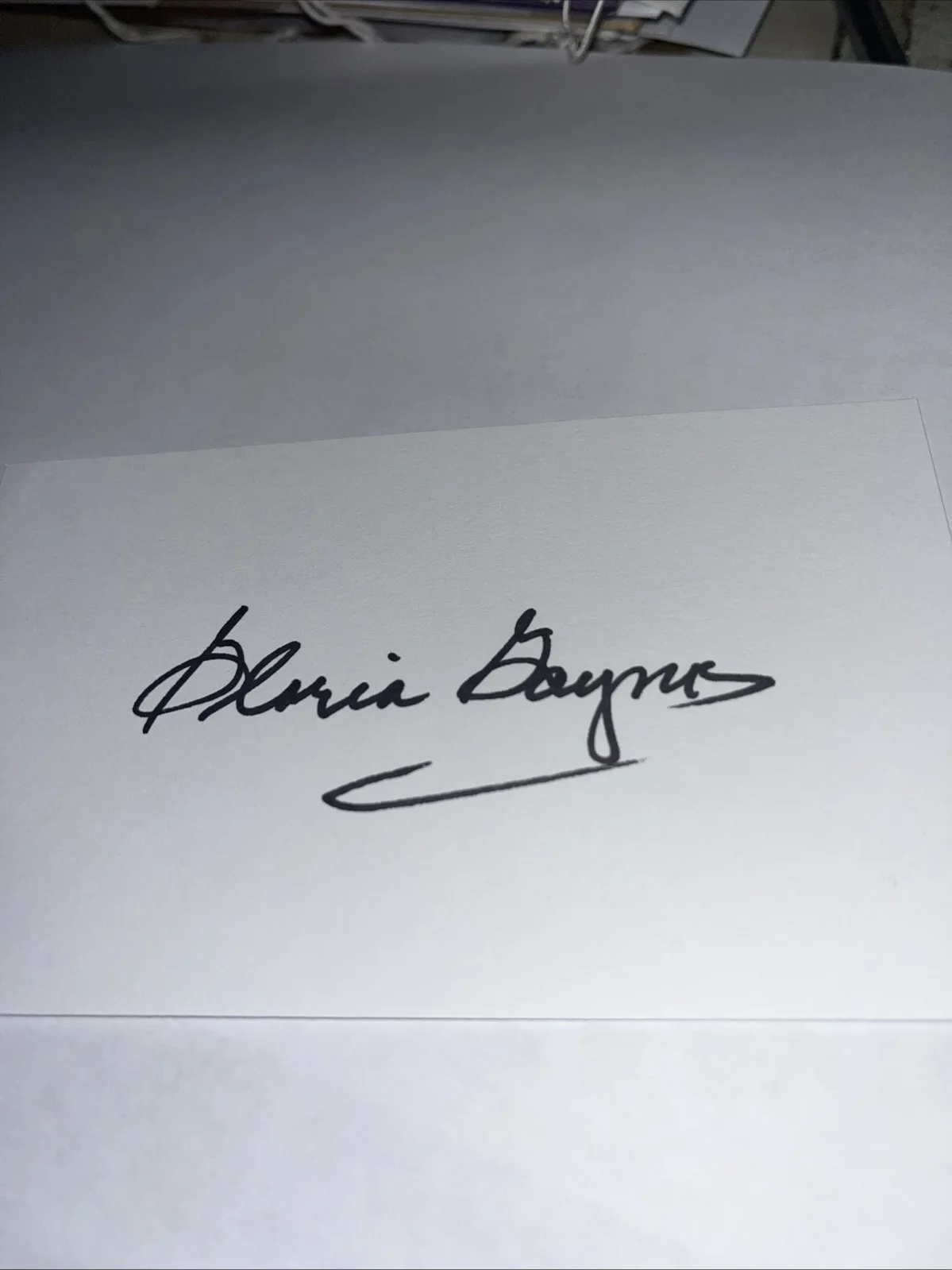 Gloria Gaynor — Gloria Gaynor Signed Auto 3x5 Index Card I Will Survive- Disco Legend