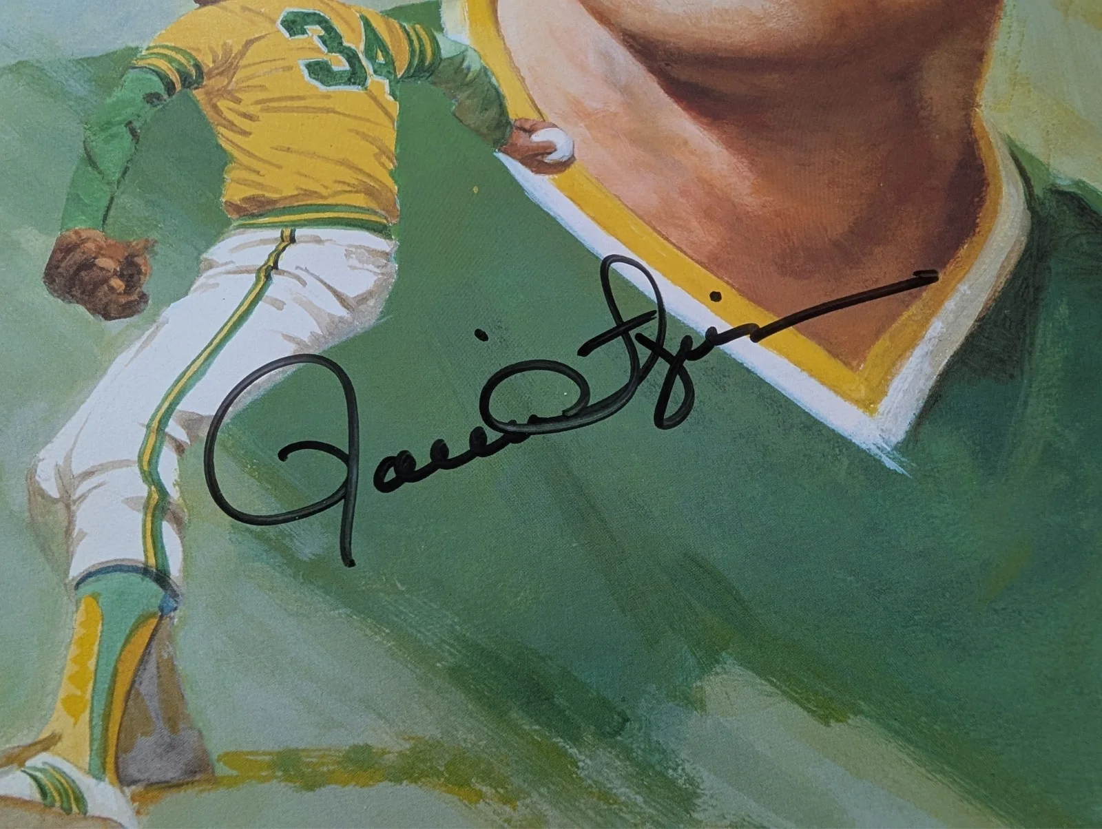 Rollie Fingers — Rollie Fingers hand signed and numbed lithograph print Milwaukee Brewers Coa!, изображение 5