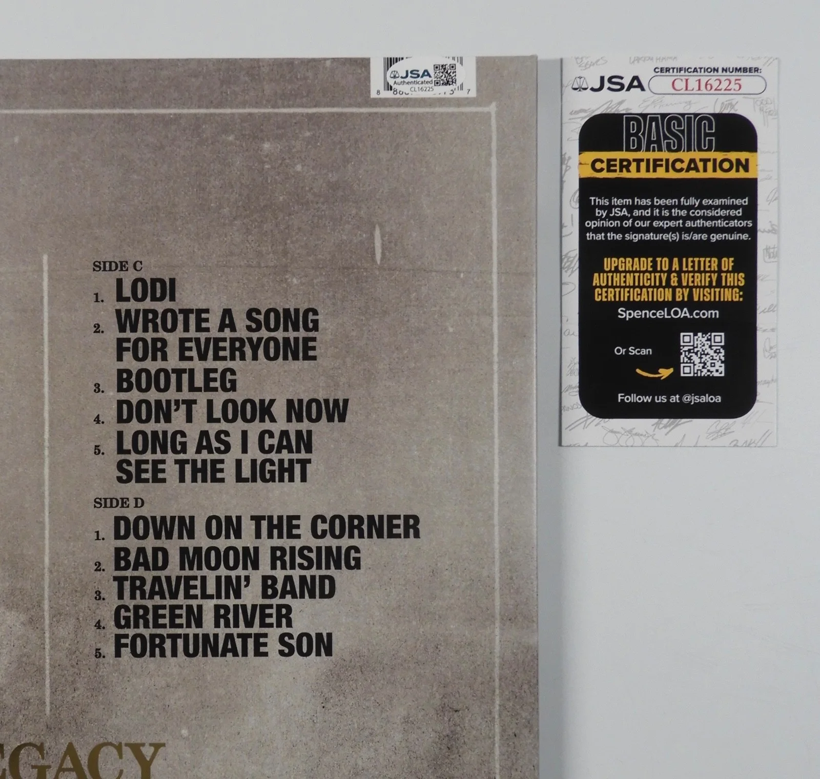 CCR John Fogerty Signed Autograph JSA Album Vinyl Record, изображение 4