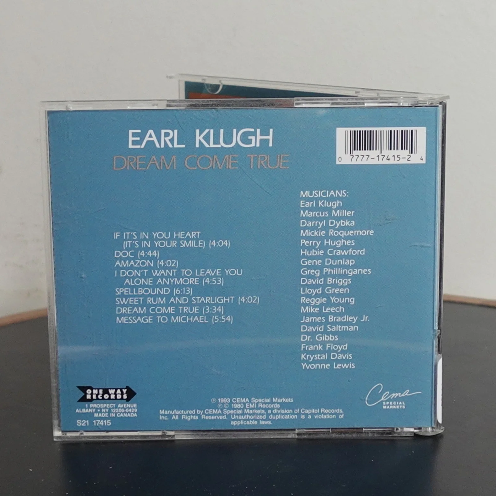 Earl Klugh Dream Come True Autographed CD Album 1993 Jazz Smooth Jazz, изображение 3