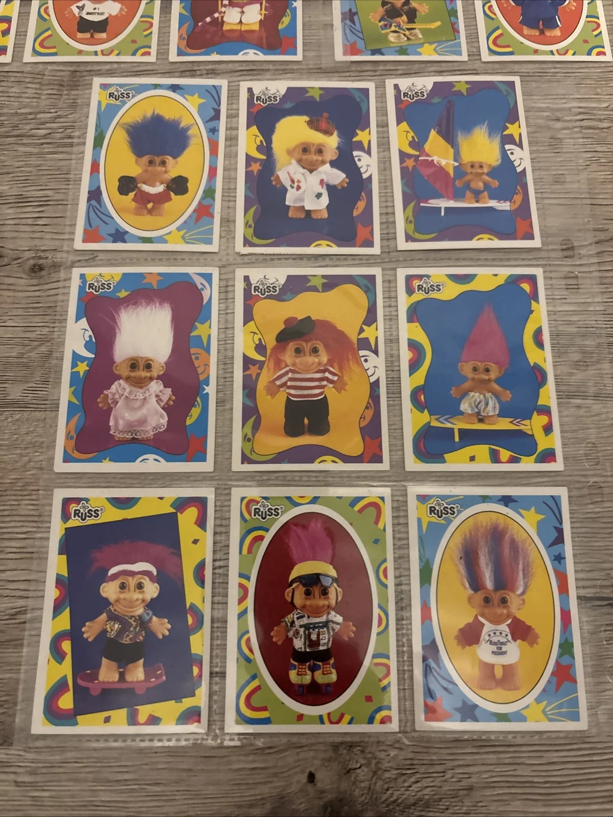 x27 Vintage 1992 RUSS TROLLS : Topps Trading Cards - 27 CARDS, изображение 4