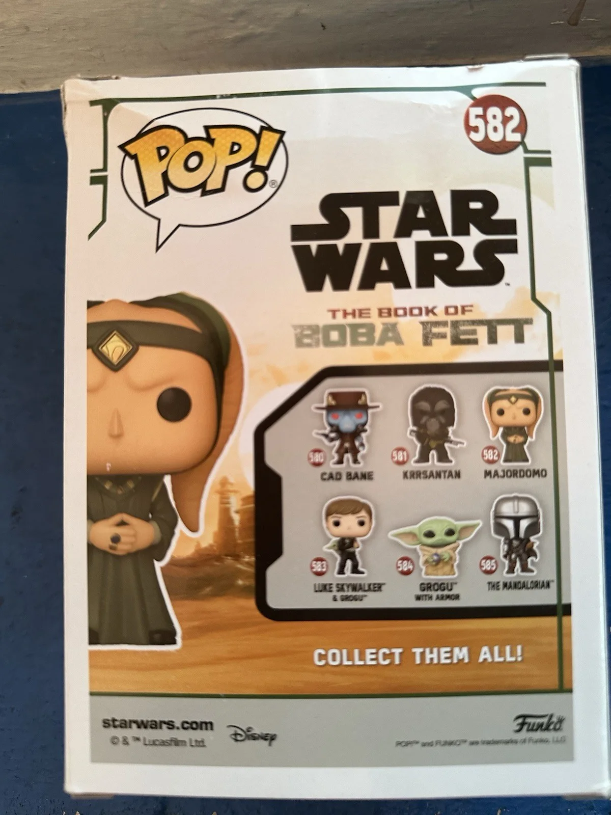 David Pasquesi — DAVID PASQUESI MAJORDOMO STAR WARS BOOK OF BOBA FETT 582 SIGNED FUNKO (ACOA) COA, изображение 3