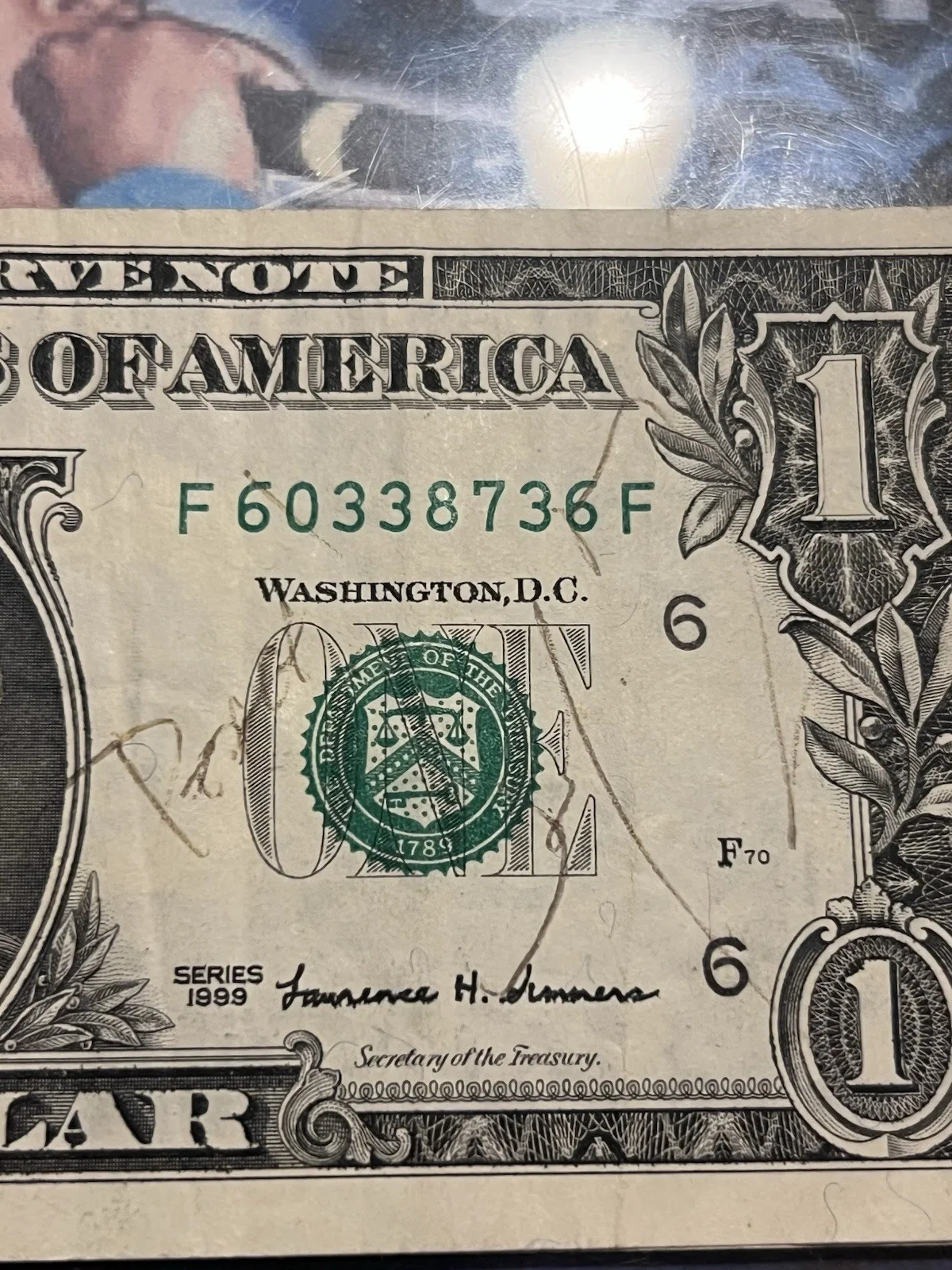 Jay Z Signed Autographed Dollar Bill RARE Late 90’s / Early 2000’s (Will Frame), image 2