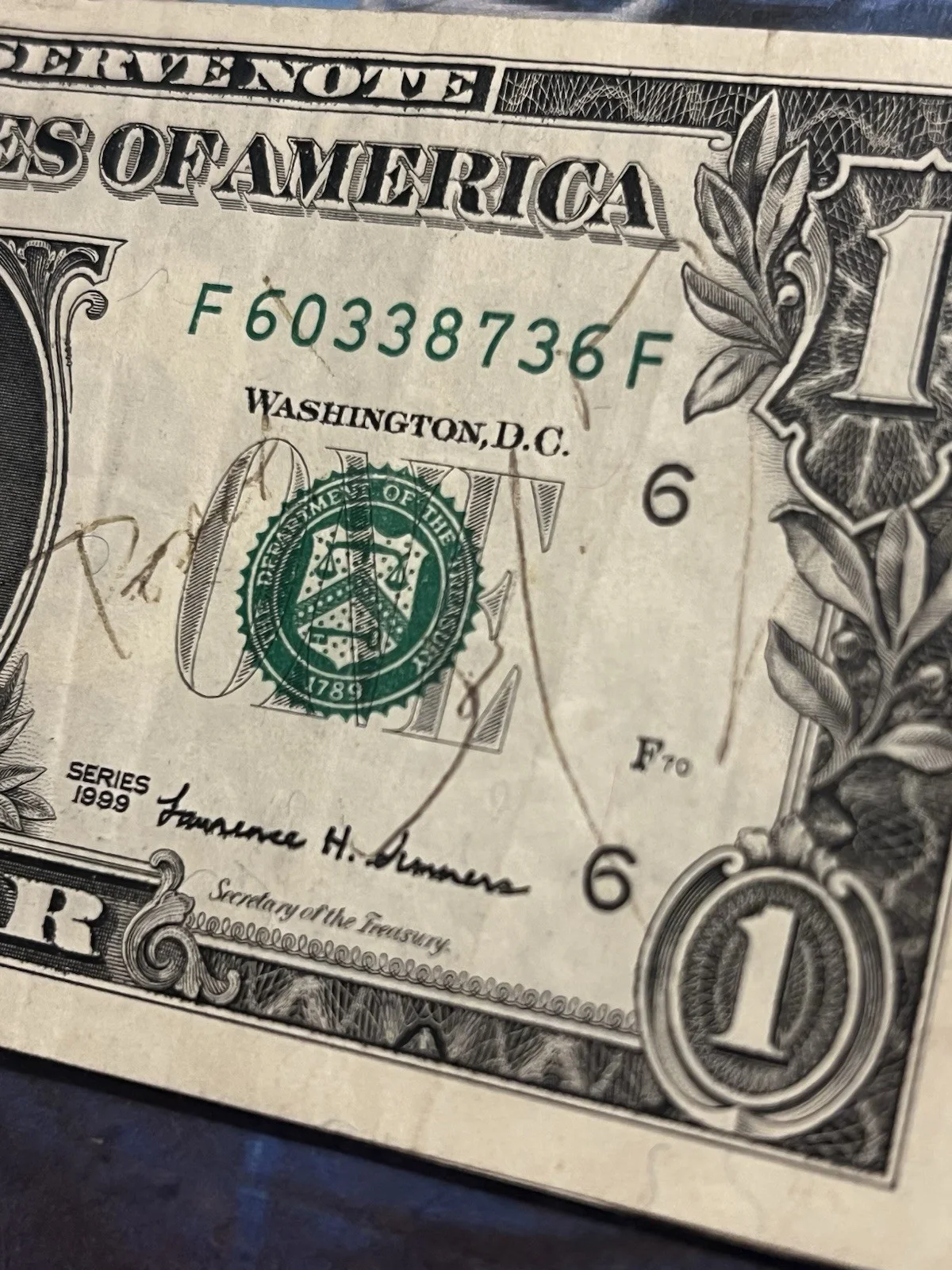 Jay Z Signed Autographed Dollar Bill RARE Late 90’s / Early 2000’s (Will Frame), image 5