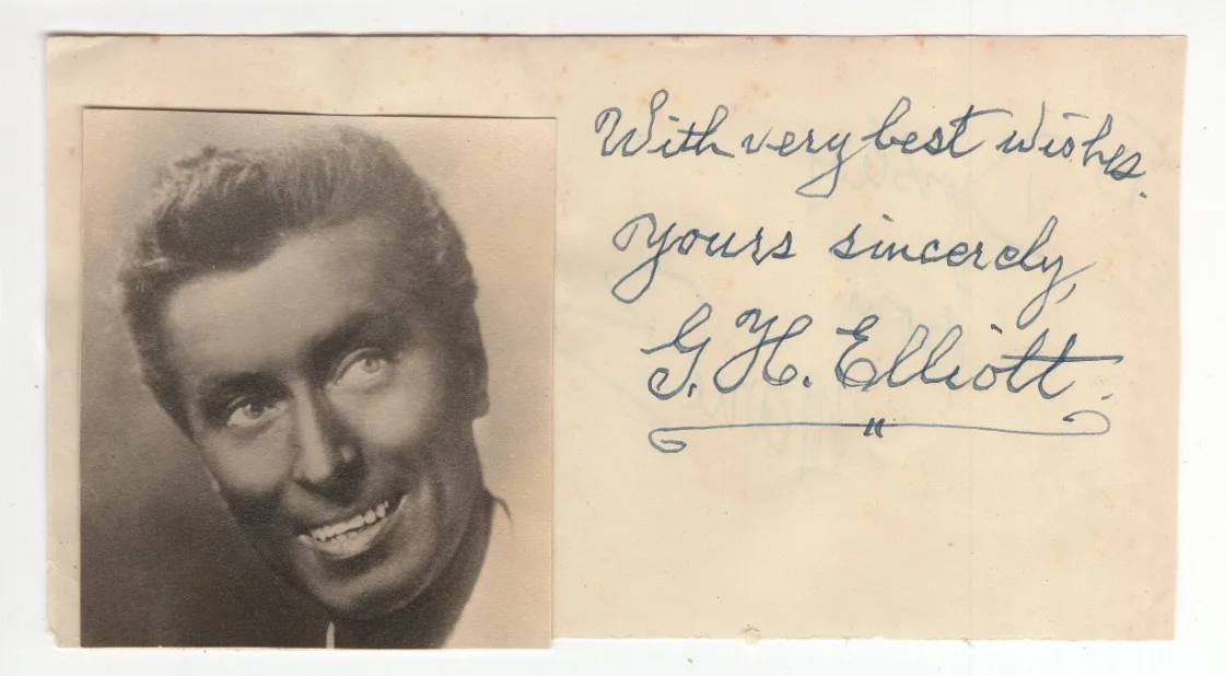 Marie Burke & G.H. Elliott Signed Clip / Autographed English Actors, изображение 2