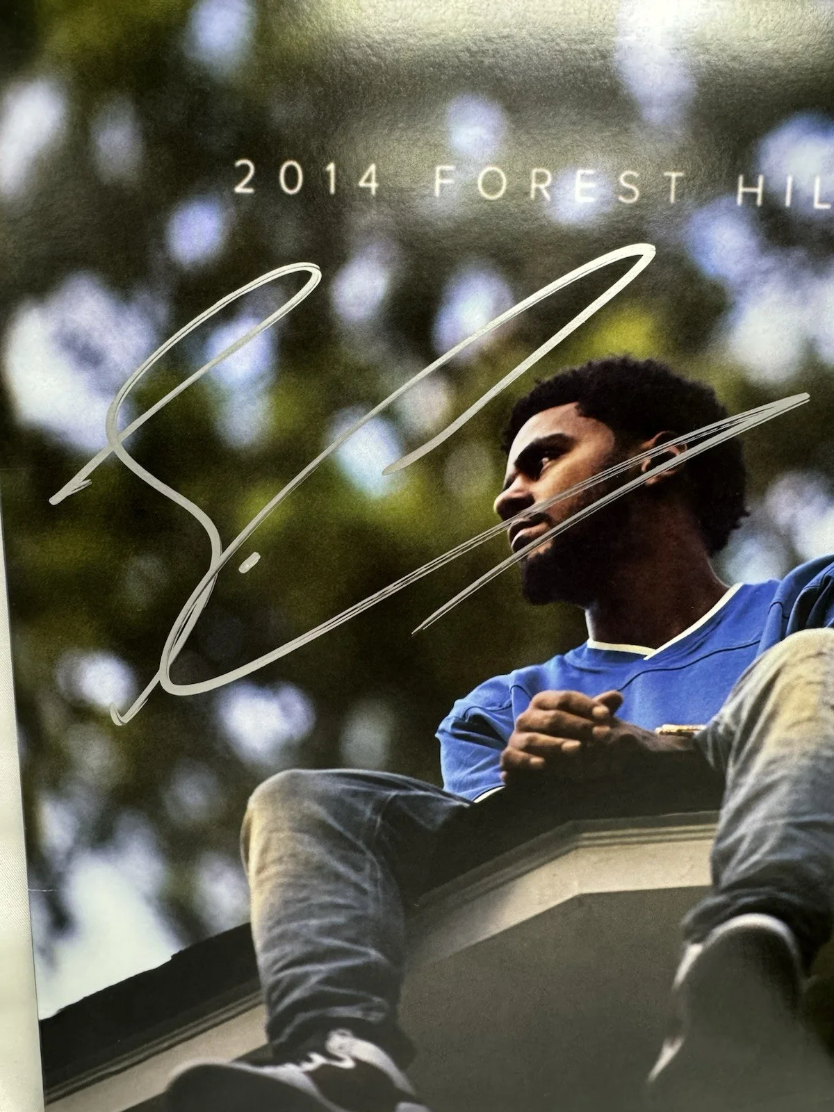 J Cole Autograph Signed 2014 Forest Hill Drive Vinyl LP JSA COA, image 2