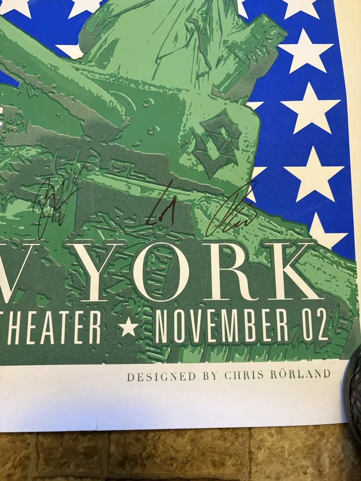 Limited Edition Signed & Numbered Sabaton Concert Poster 25x19 New York 2019, изображение 3