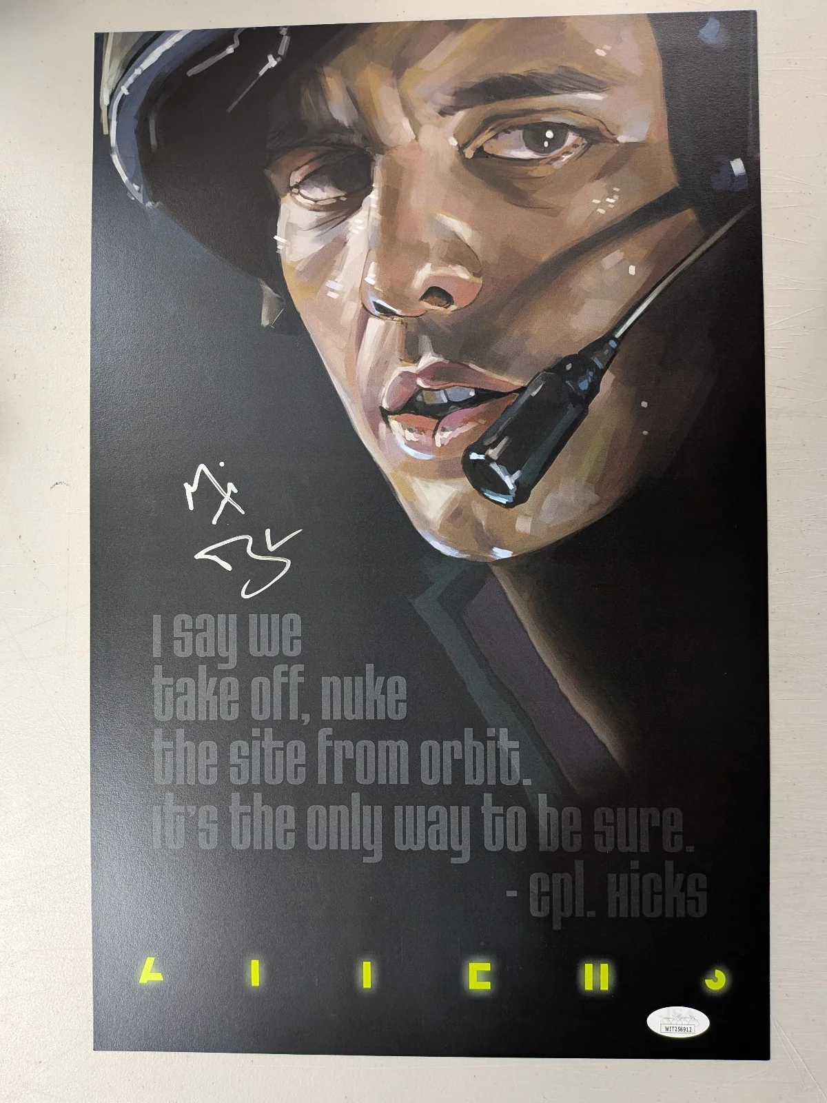 Michael Biehn — MICHAEL BIEHN Signed ALIENS 11x17 Photo Poster Autograph Hicks JSA COA X