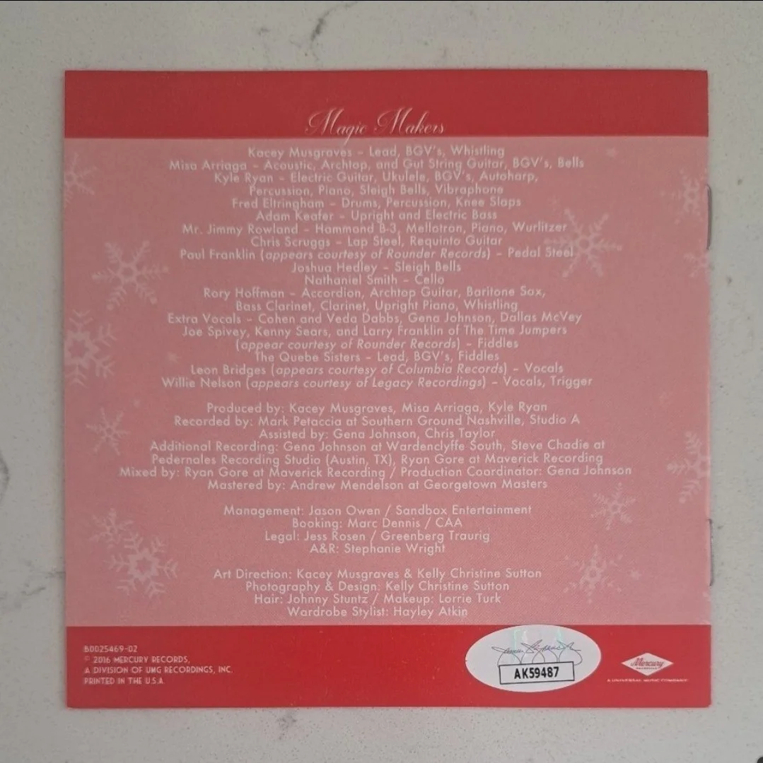 KACEY MUSGRAVES Signed "A Very Kacey Christmas" CD Autograph JSA COA New Sealed, изображение 4