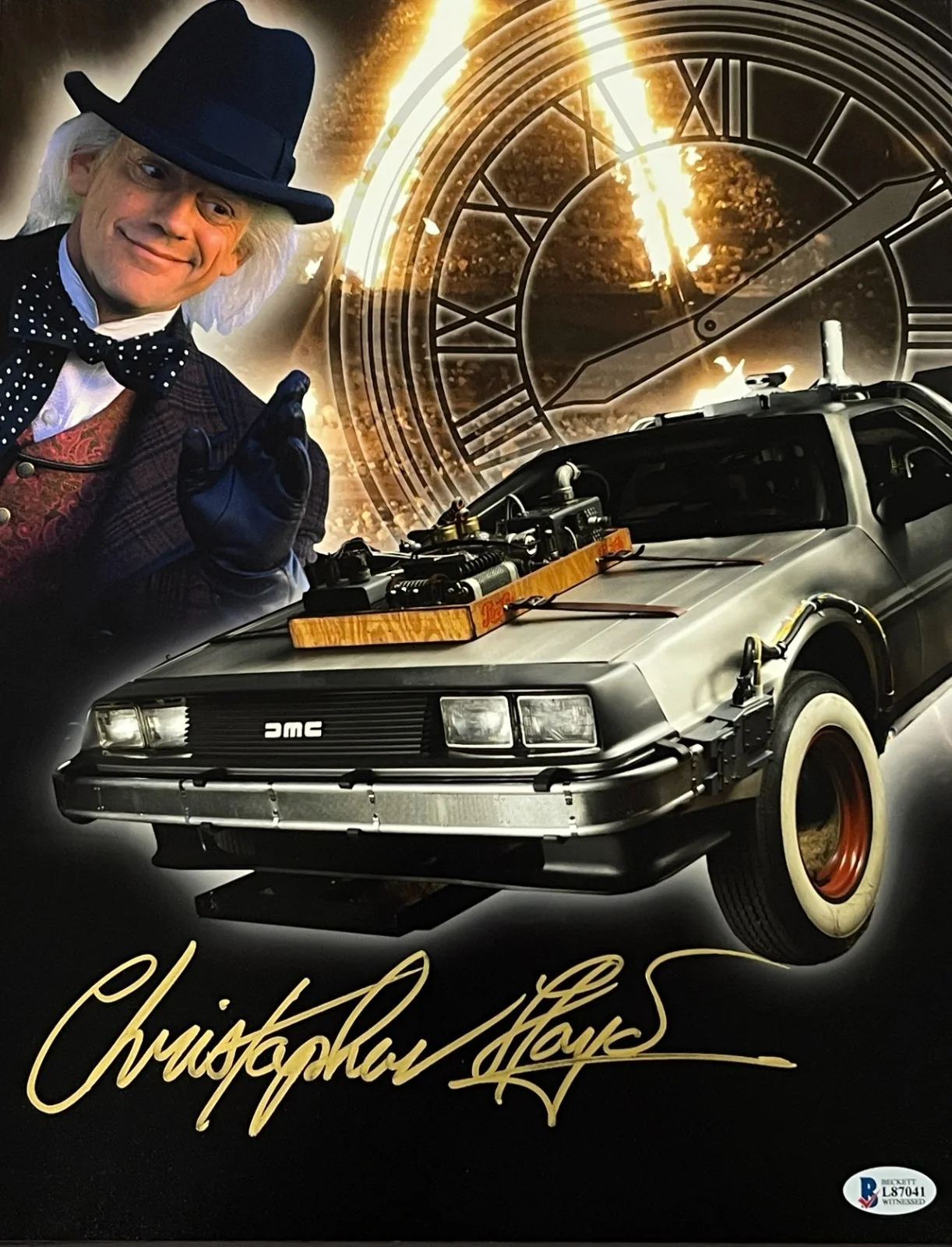 CHRISTOPHER LLOYD — Christopher Lloyd Signed 11x14 Photo Back to the Future Auto Beckett Witness